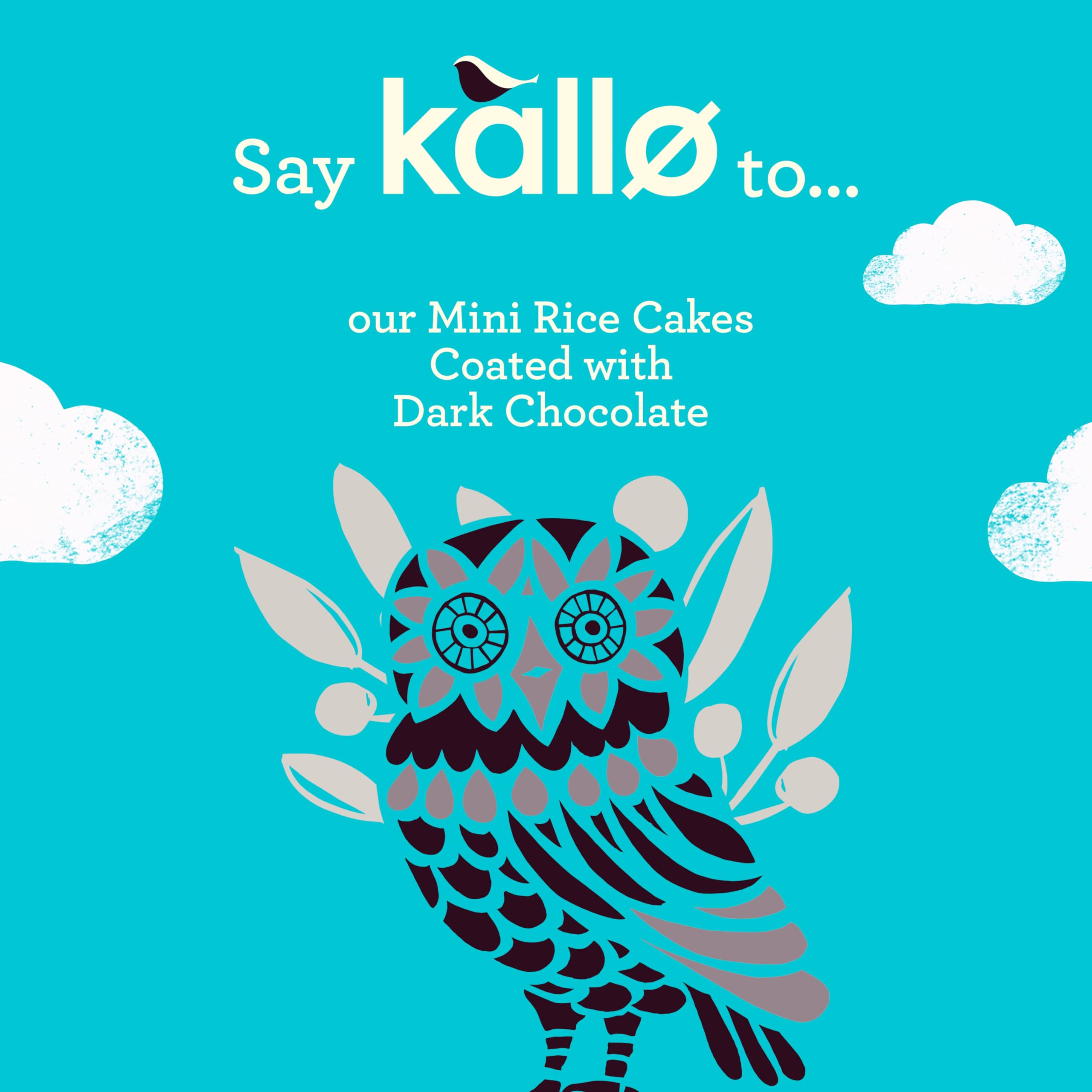 Kallo Dark Chocolate Mini Rice Cakes - Gluten Free, Vegetarian | 9 x 84g Packs 3