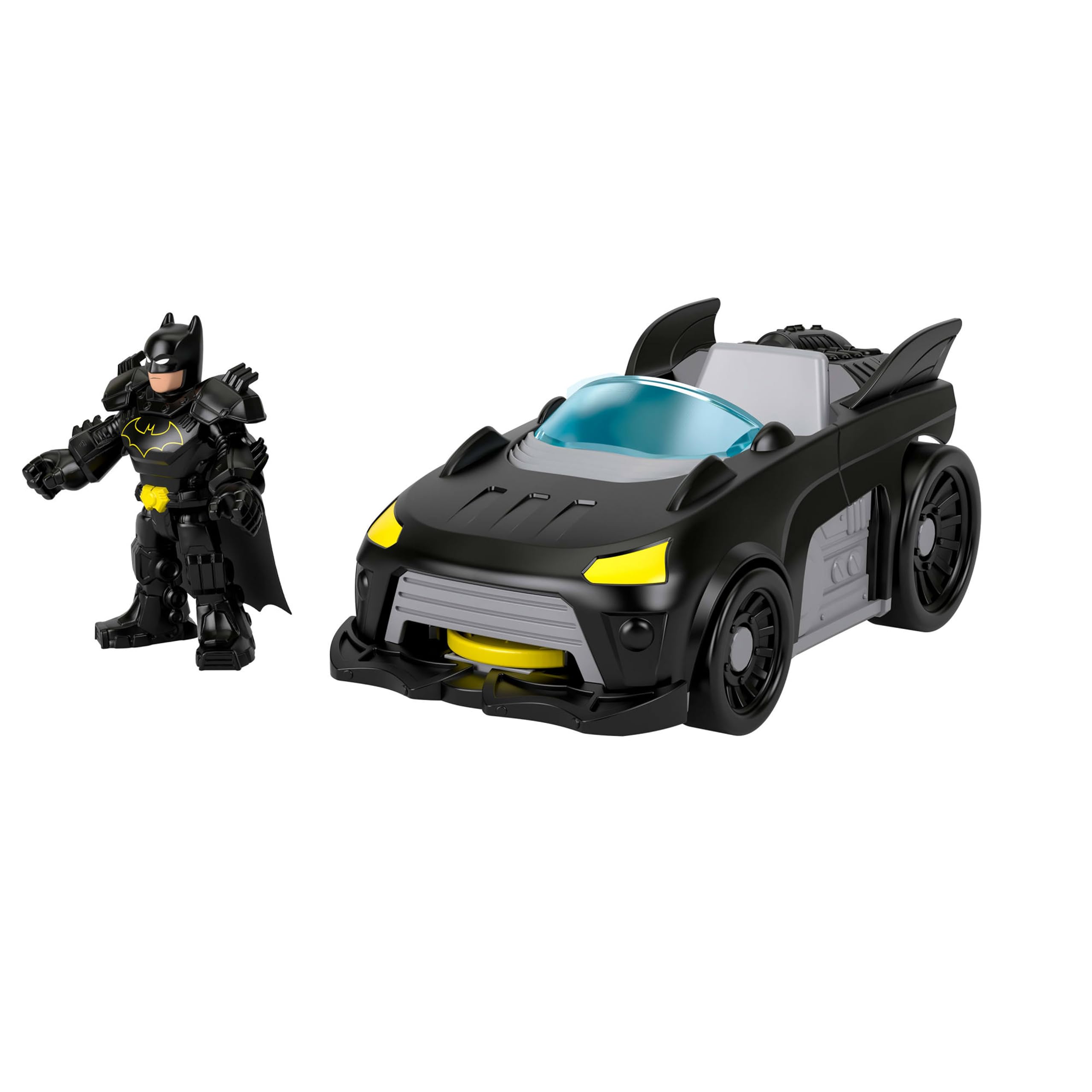 Fisher-Price Imaginext DC Super Friends Metal Force Batmobile Toy Car with Action Figure - 3-in-1 Launcher Playset 4