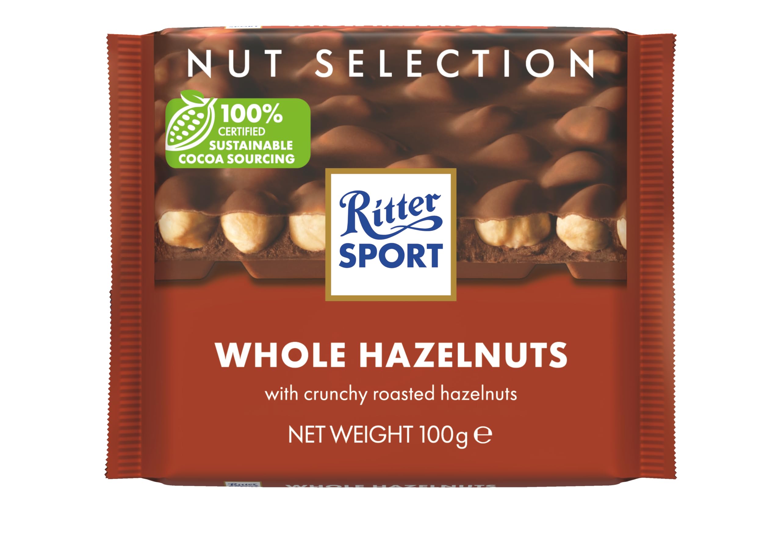 Ritter Sport - Whole Hazelnuts Milk Chocolate Bar 100g (Case of 10) 4