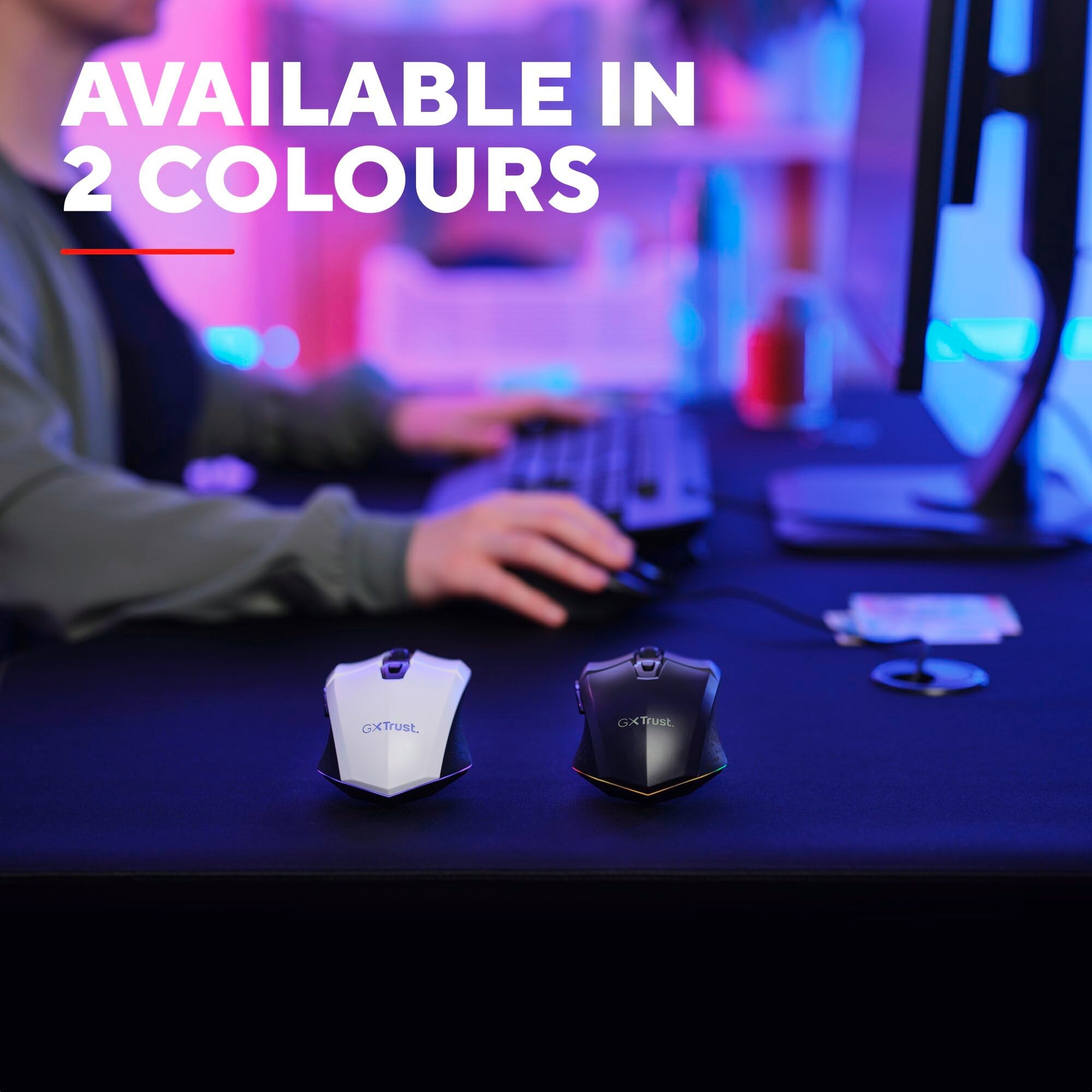 Trust Gaming GXTrust 1108W Vylax Rechargeable Wireless Gaming Mouse – 80h Battery, 800-4800 DPI, RGB Lighting, 6 Buttons, White 15