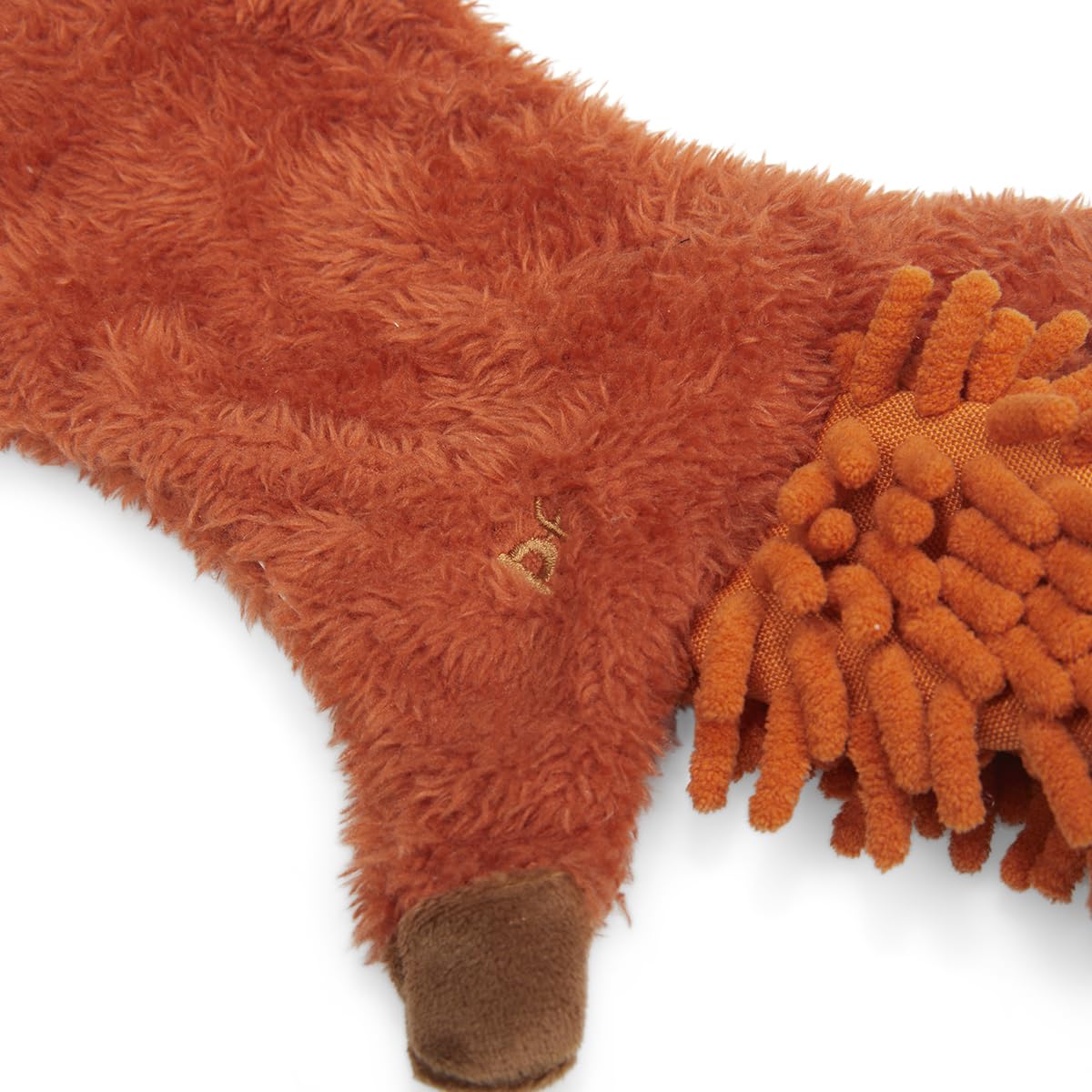 Petface Saffia Squirrel Crinkle Dog Toy - Built-in Squeaker | Polyester Plush | Orange 7