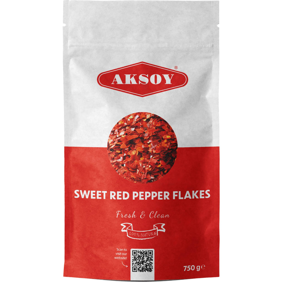 Aksoy Premium Quality Turkish Sweet Red Pepper Flakes (Turk Kirmizi Pul Biber)