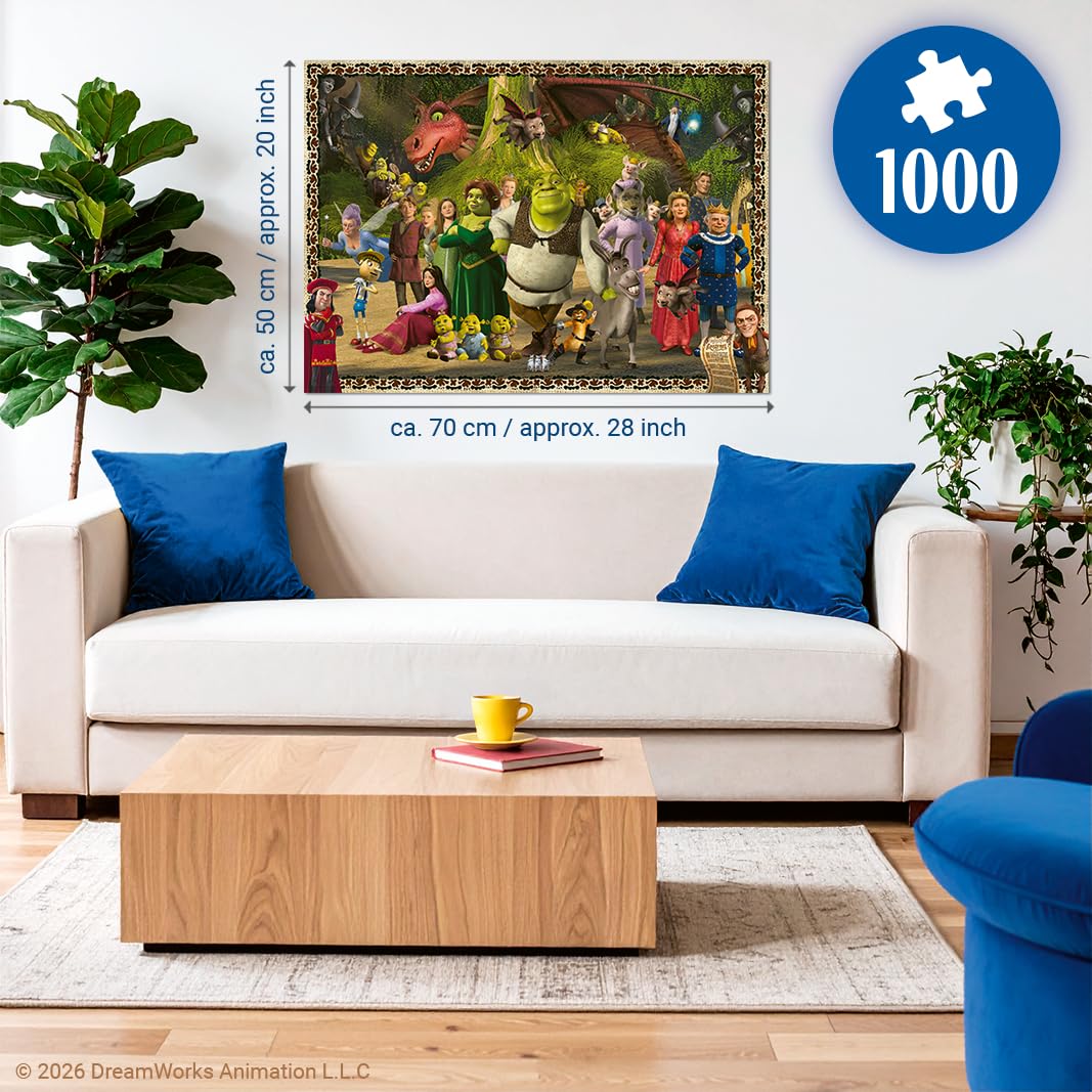 Ravensburger Shrek 1000 Piece Jigsaw Puzzle - Fairy-tale Chaos | 70 x 50cm | Adults & Children 12+ 2