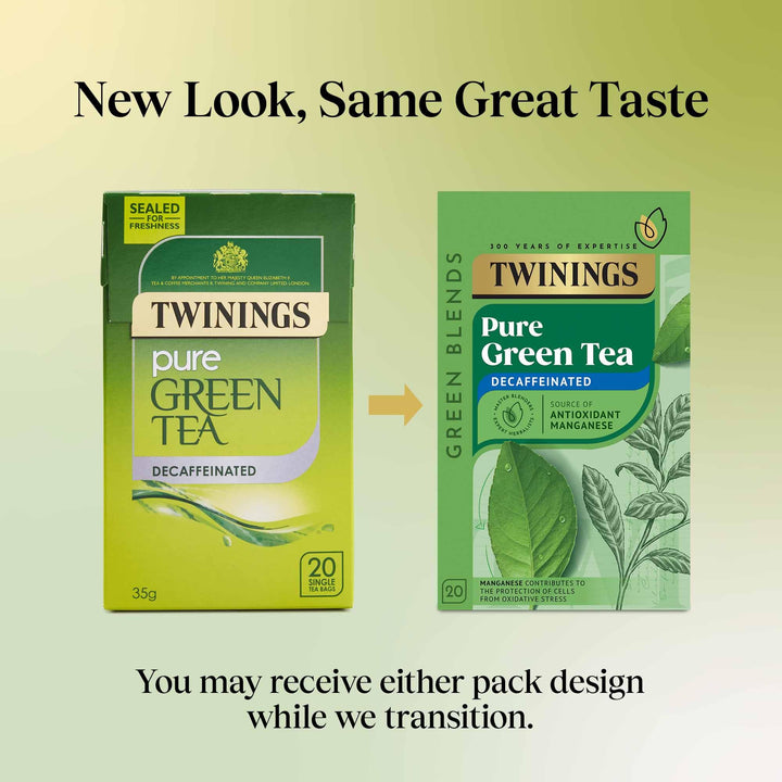 Twinings Decaf Pure Green Tea, Pack of 20 Tea Bags