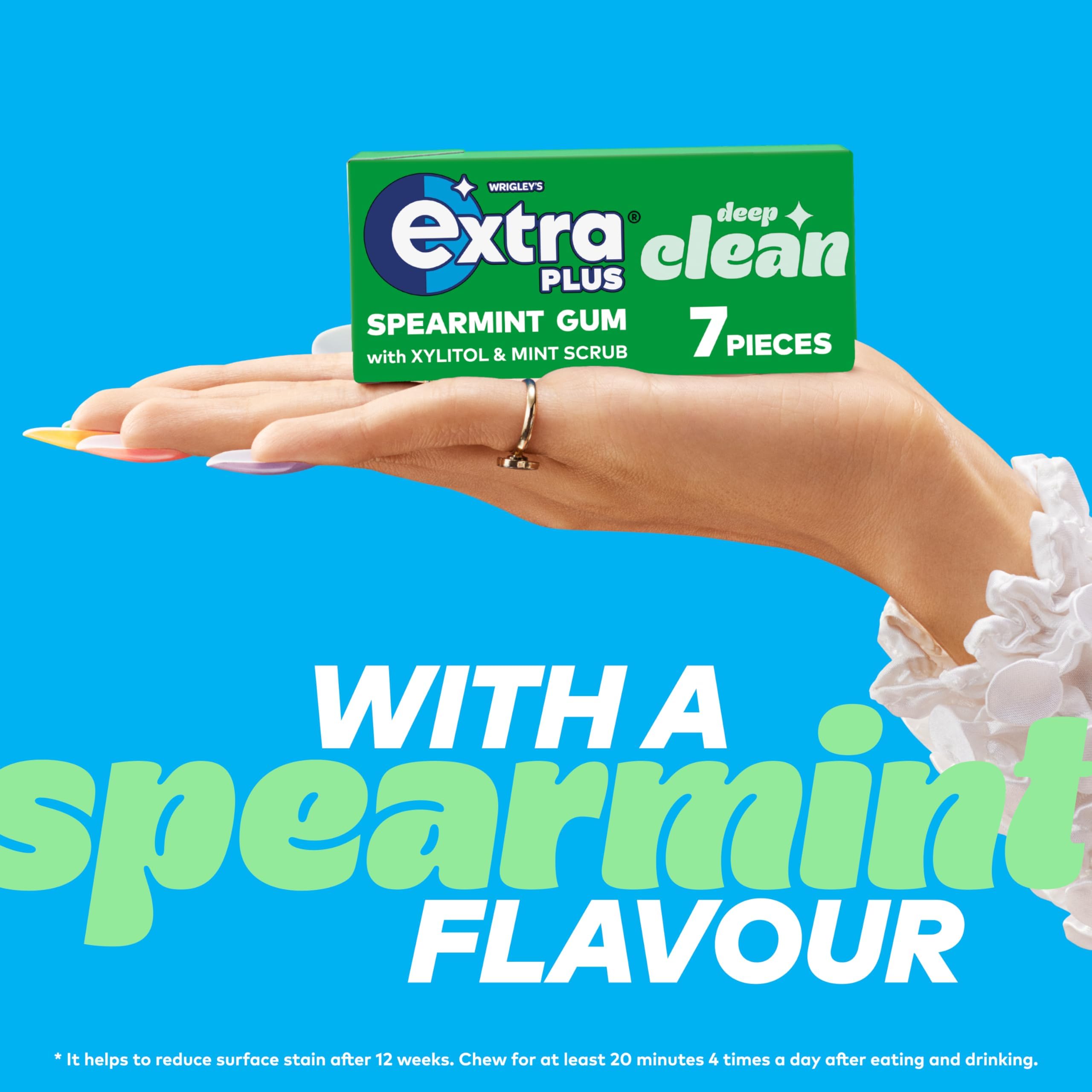Extra Deep Clean Mint Scrub Sugar Free Chewing Gum | Bulk Case 16 Packs (112 Pieces Total) 5