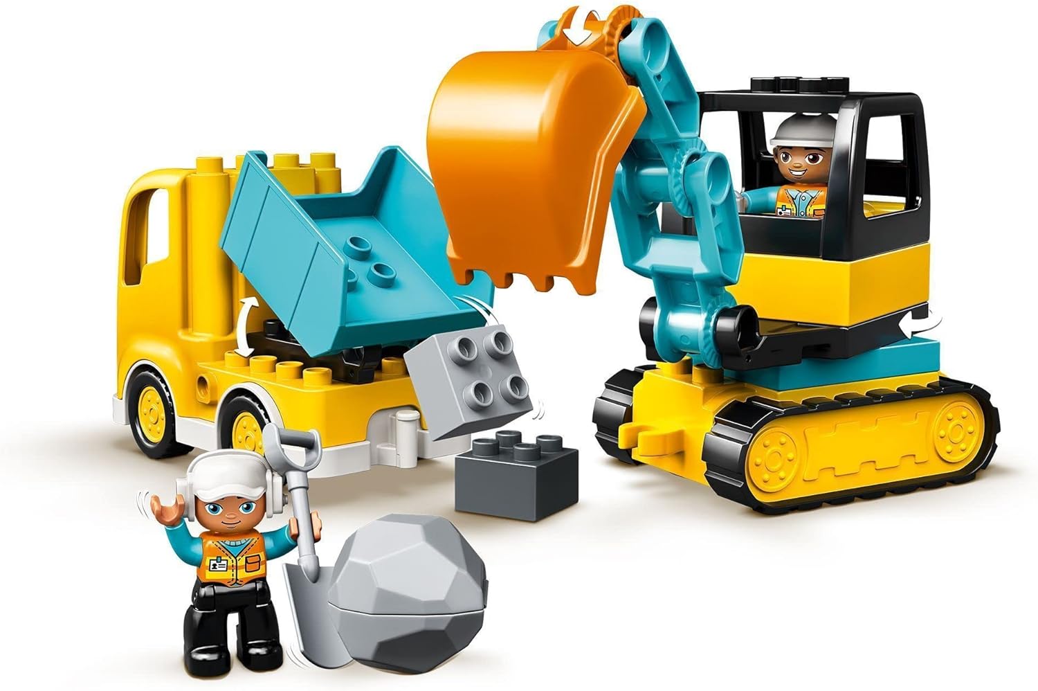 LEGO DUPLO Town Bau-Spielset mit LKW und Kettenbagger für Kleinkinder ab 2 Jahren