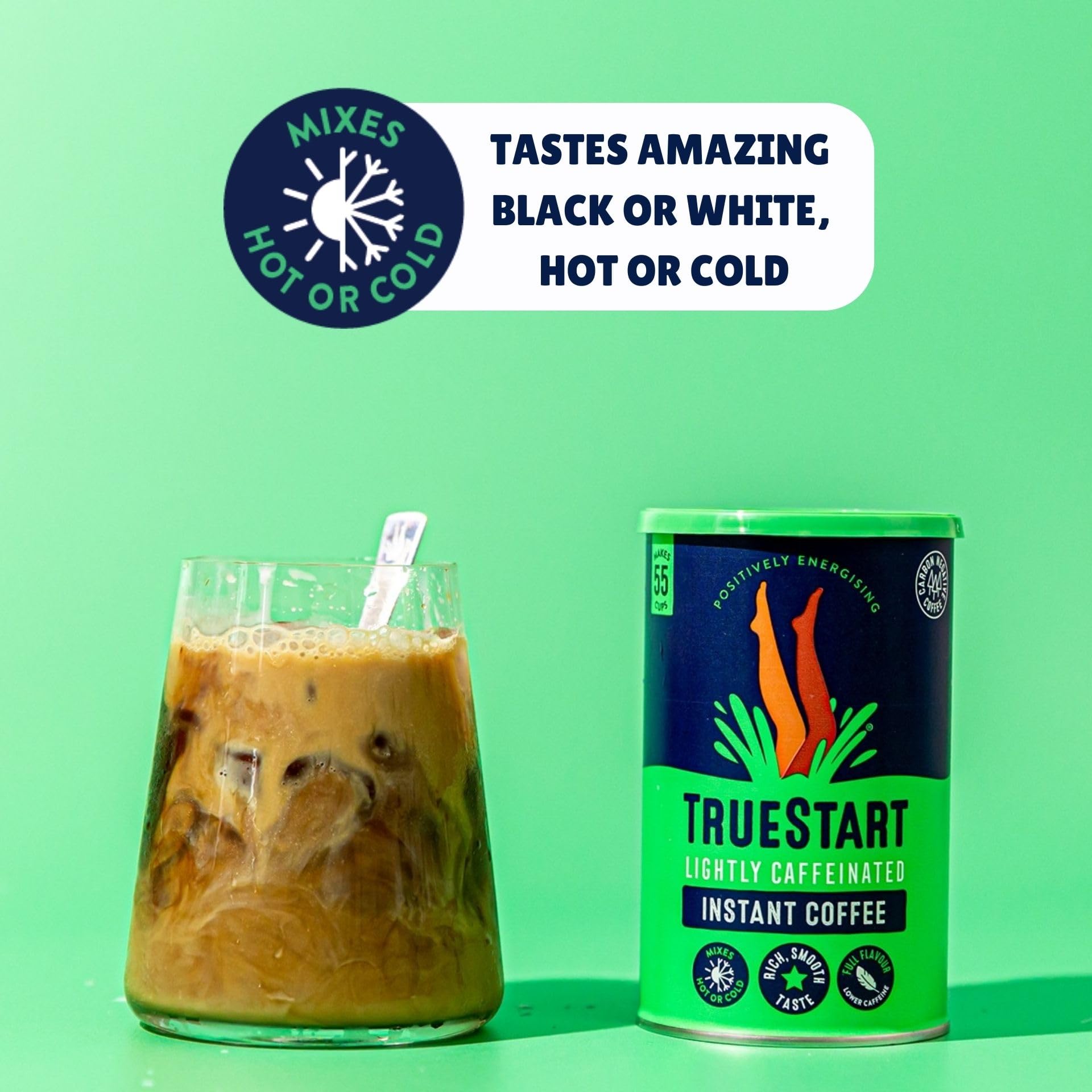 TrueStart – Instantkaffee in Barista-Qualität mit leichtem Koffeingehalt (100 g) 3