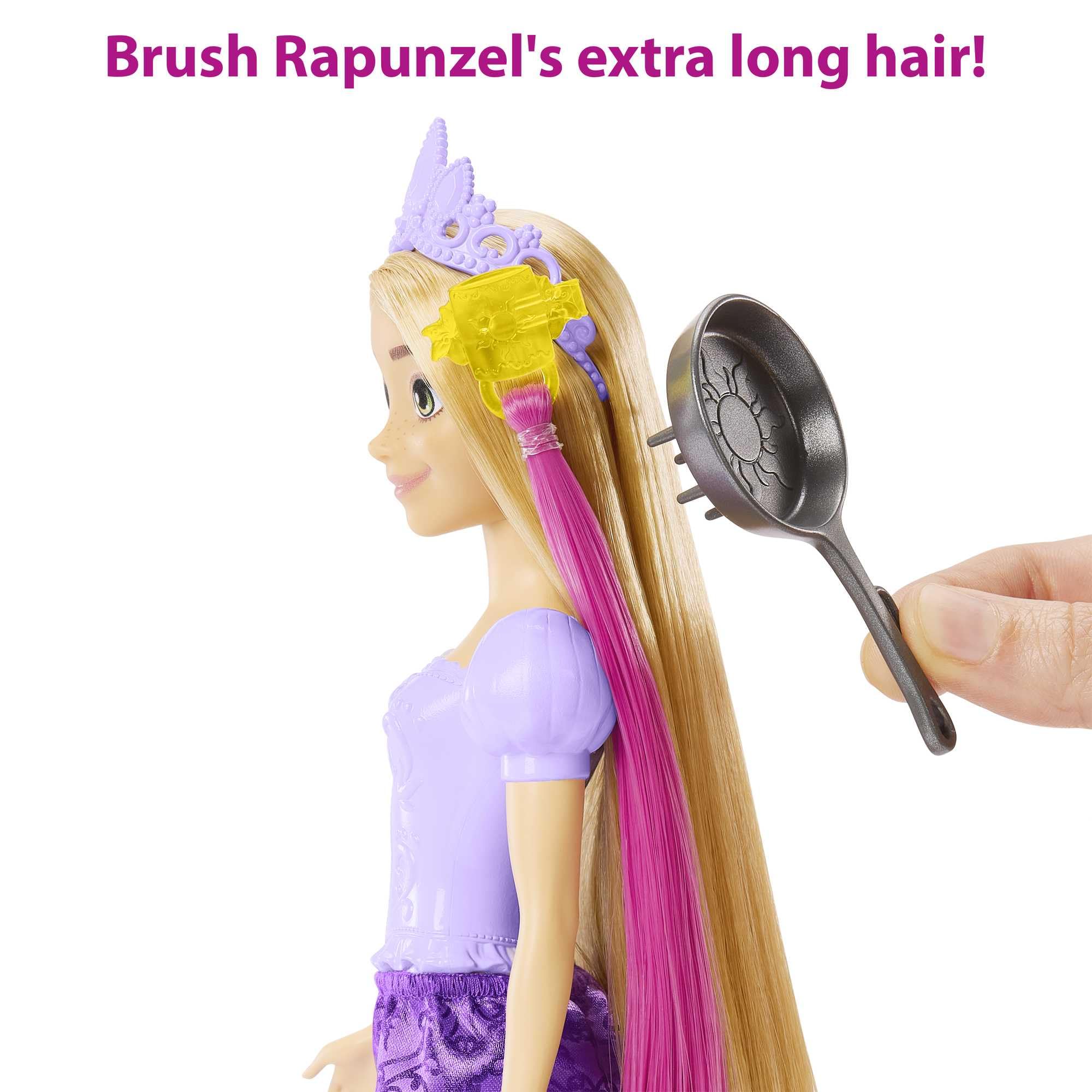 Disney Princess Rapunzel Doll with Color-Change Hair Extensions and Styling Accessories 13
