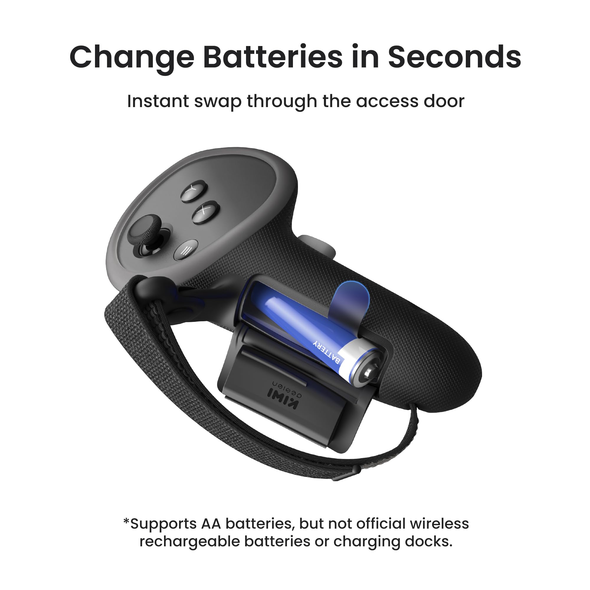 KIWI design G4 Pro Controller Grips for Meta Quest 3/3S – Enhanced Grip with Anti-Slip Texture & Extended Handle 5