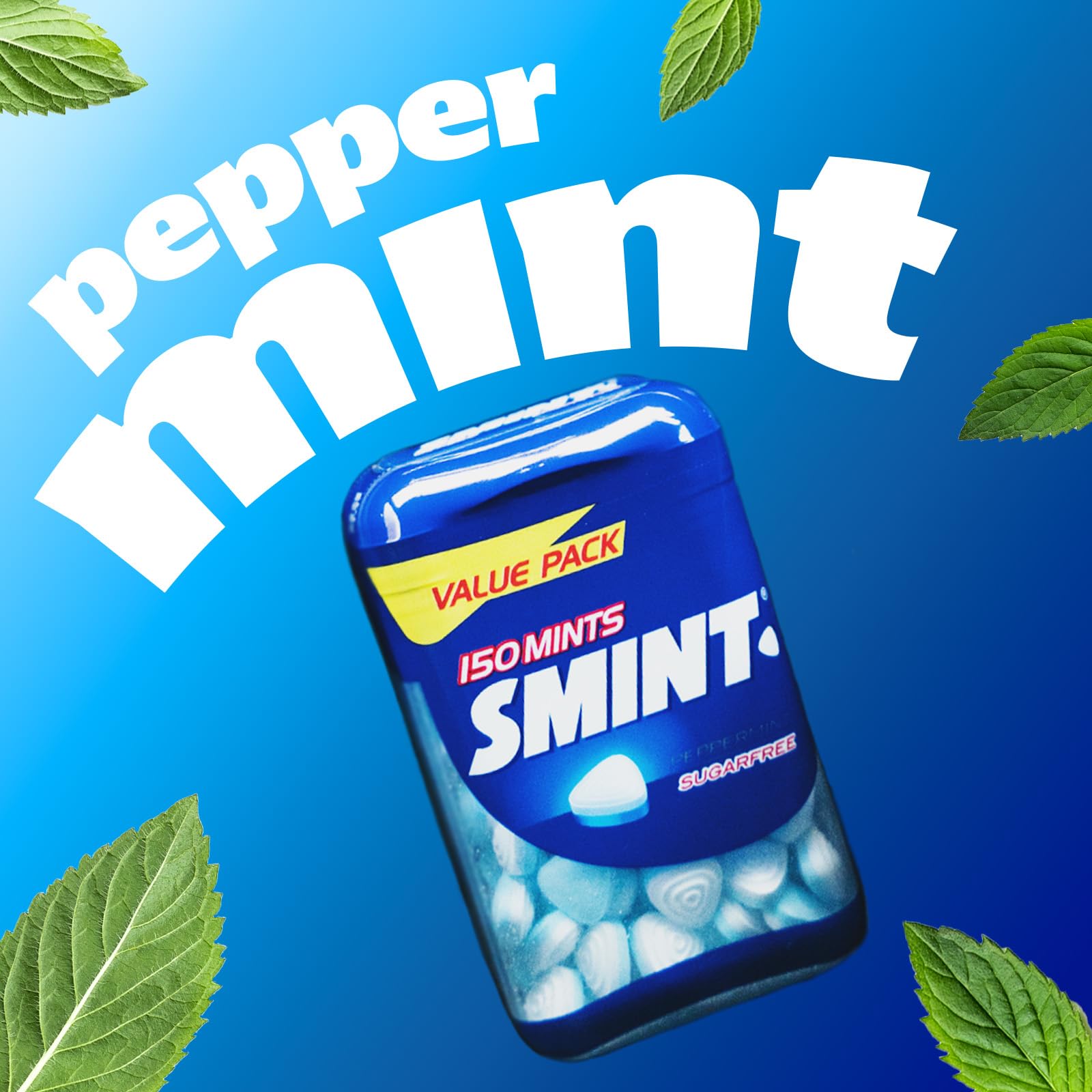Smint Pfefferminz XXL Zuckerfreie Pfefferminzbonbons - 8 Flaschen (je 150 Mints) für langanhaltend frischen Atem 7