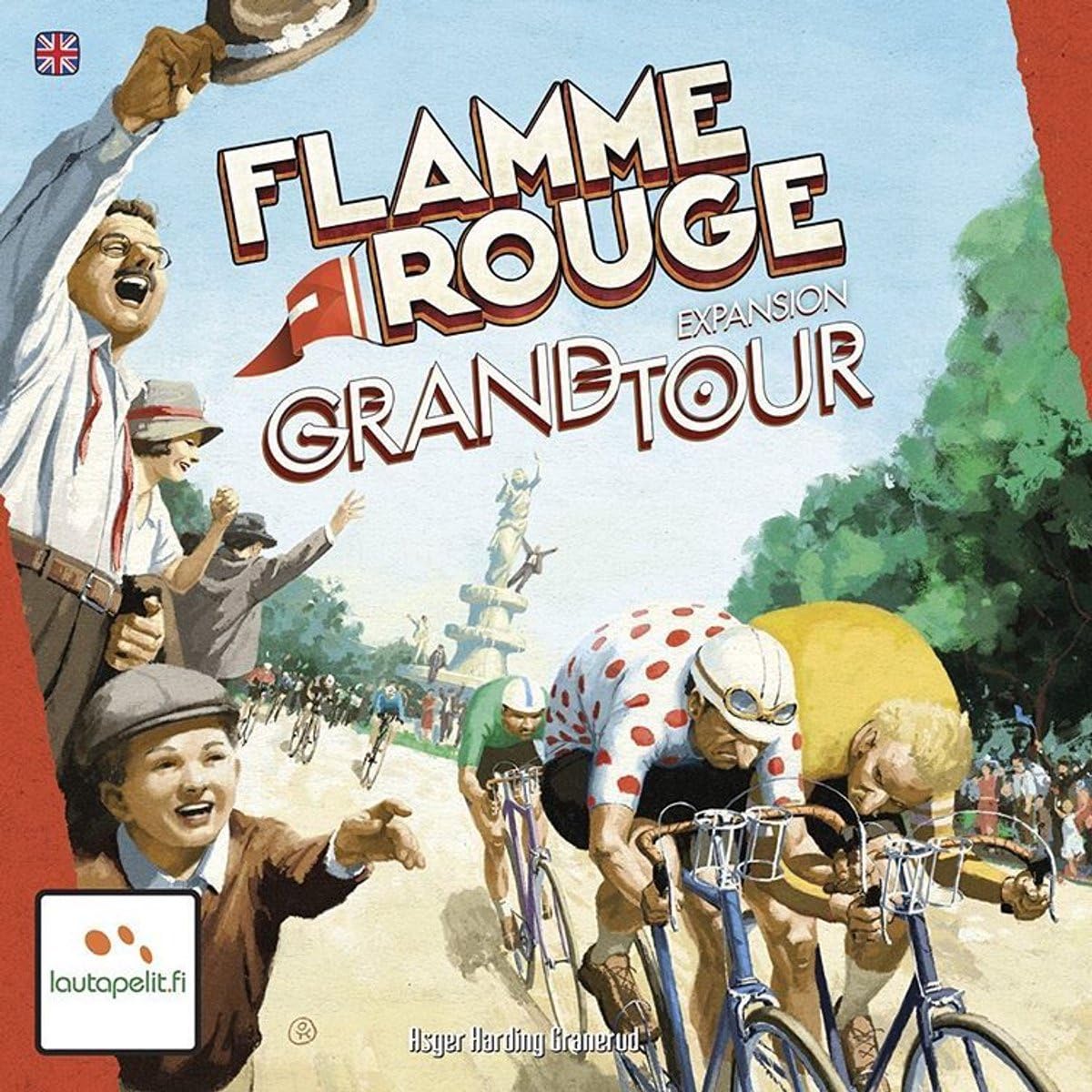 Lautapelit Flame Rouge: Grand Tour Expansion Board Game | 2-4 Players | Red