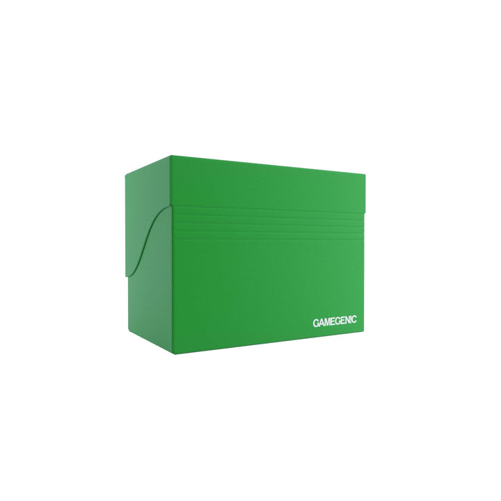 Gamegenic 80-Card Side Holder - Sideloading Deck Box with Cobra Neck, Green