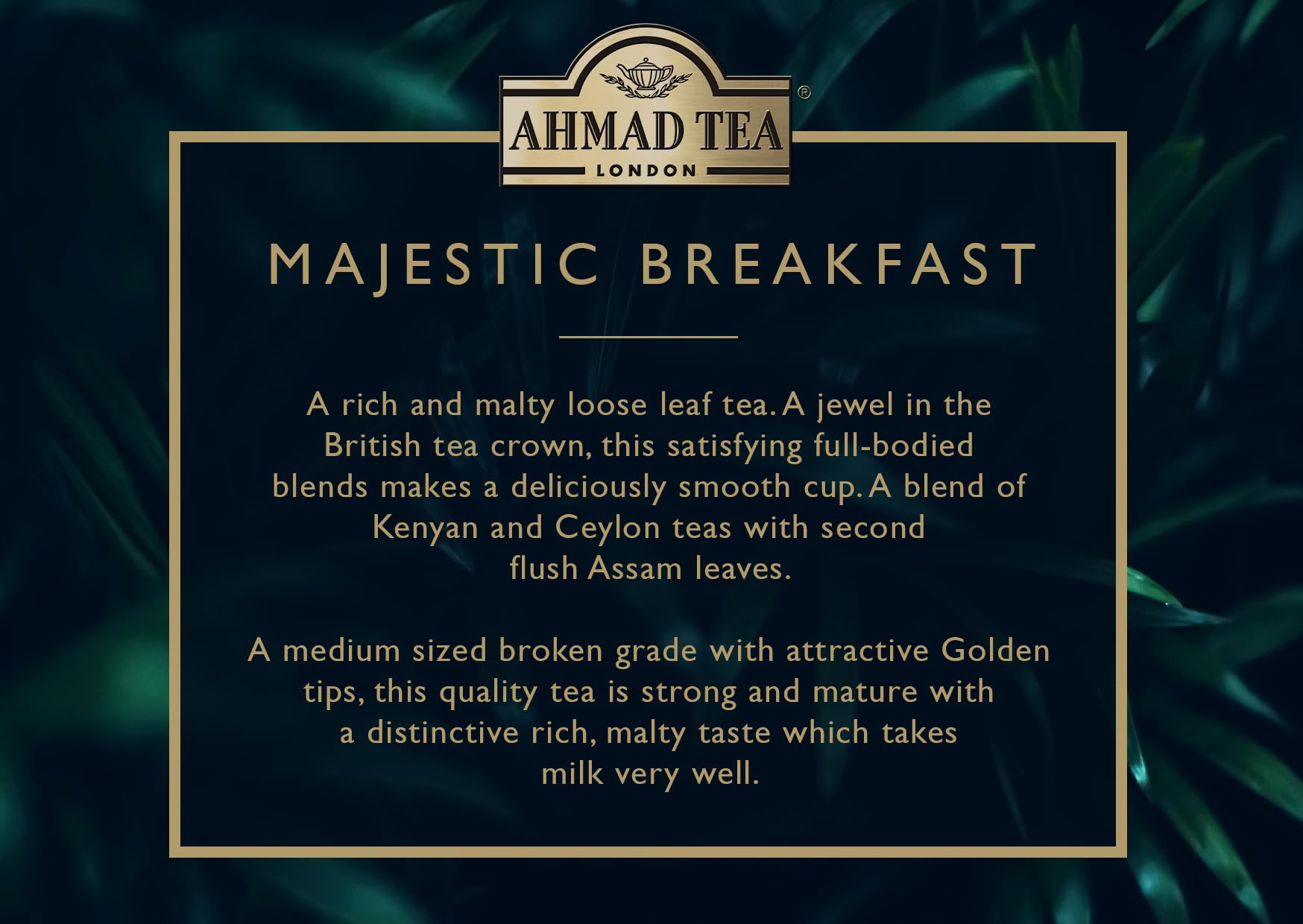 Ahmad Tea - Majestic Breakfast Caddy Black Tea 2