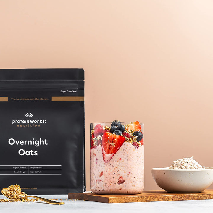 Protein Works - Dark Choc Raspberry Overnight Oats | High Protein, Low Sugar Breakfast | 500 g