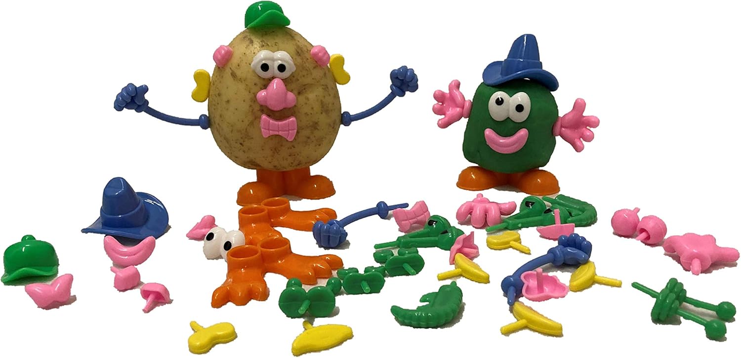 Craftplay Plastic Dough/Potato People Shapes - Pack of 52 Face & Body Features 1