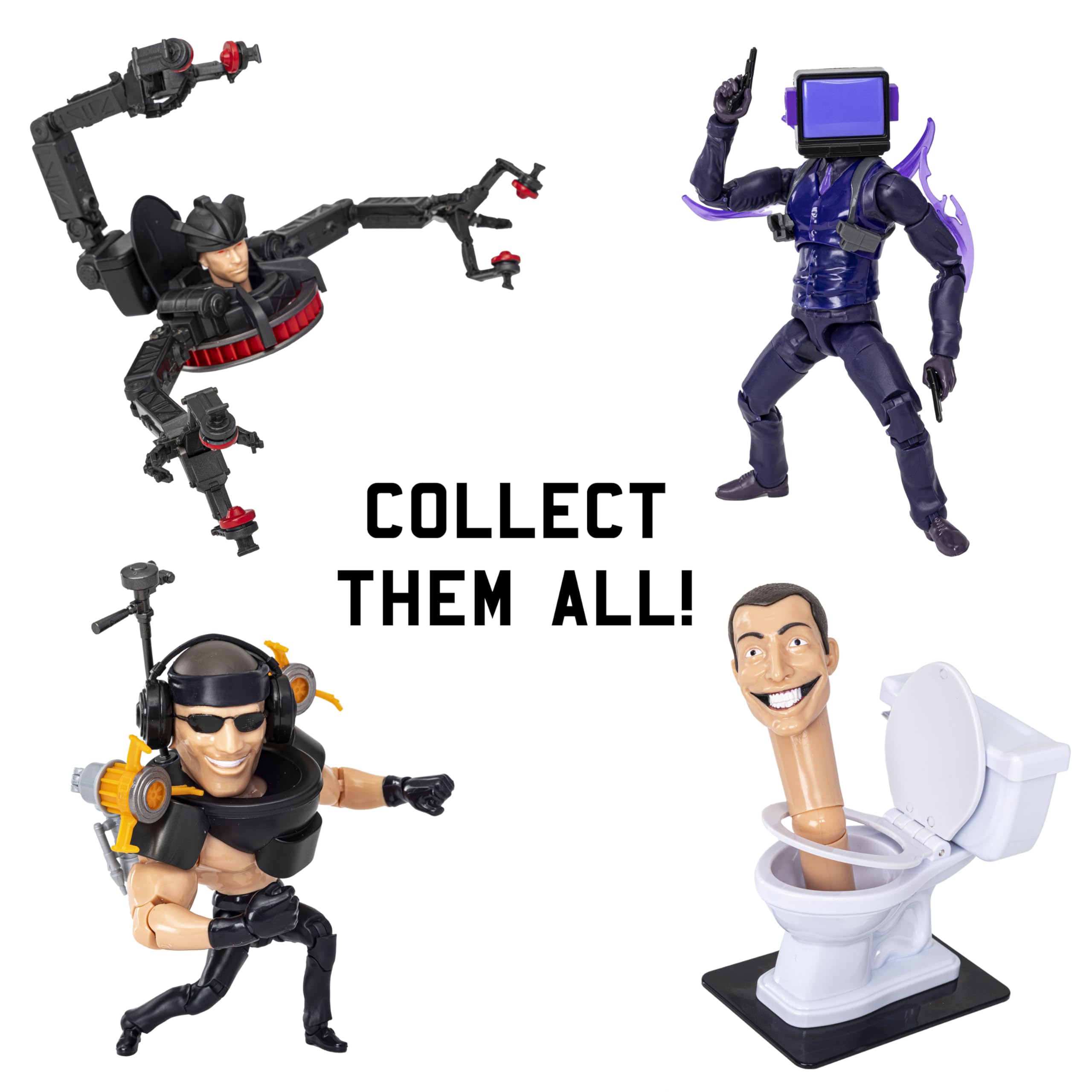 Skibidi Toilet Dark TV Man Deluxe Collector Figure Series 2 - 6" Articulated Action Figure 2