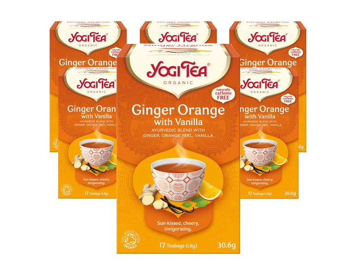 Yogi Tea - Ginger Orange with Vanilla Organic Herbal Tea, Caffeine Free, 102 Tea Bags