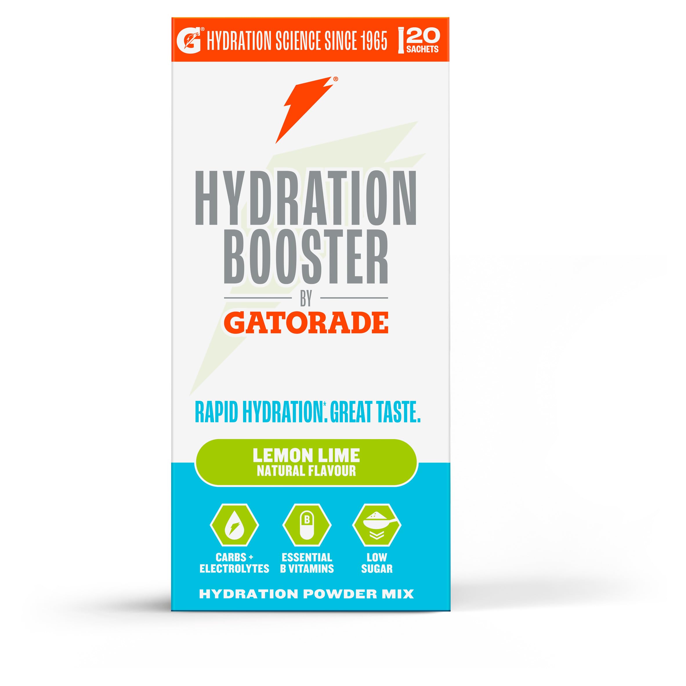Gatorade Hydration Booster Lemon & Lime Powder Sachets - Electrolytes & Vitamins (Pack of 20) 3