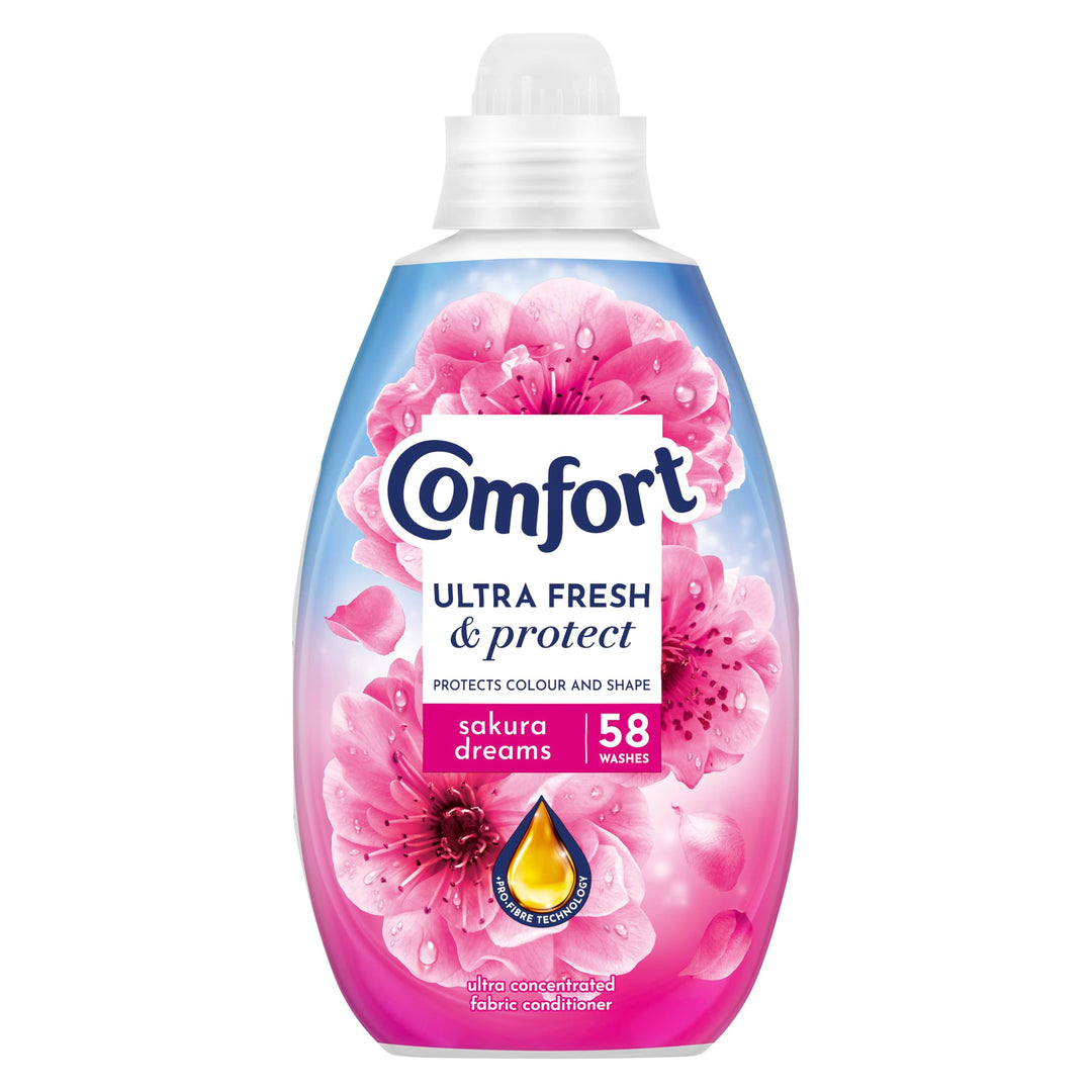 Comfort Ultra Fresh & Protect Sakura Dreams Fabric Conditioner - Liquid Laundry Softener