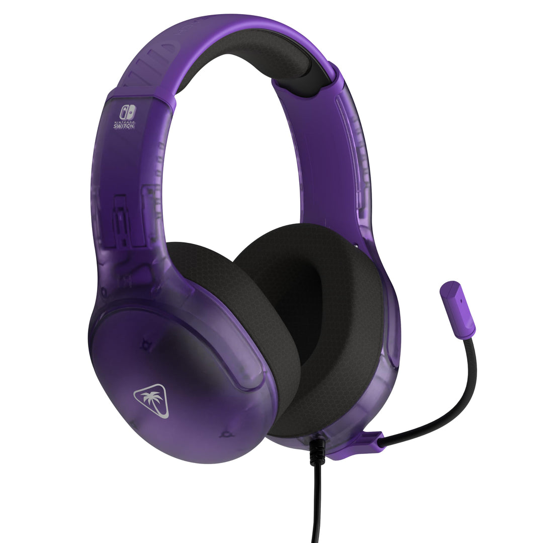 Turtle Beach Airlite Fit Ghost Purple Wired Gaming Headset for Nintendo Switch, 40mm Speakers, Flip-to-Mute Mic