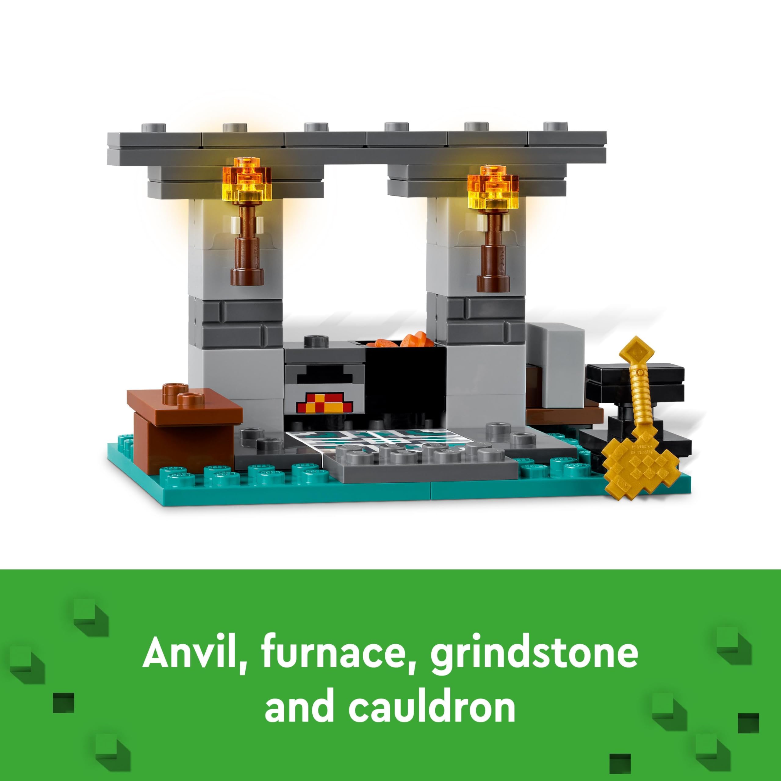 LEGO Minecraft The Armoury 21252 - Building Set with Alex, Armoursmith & Nether Portal 4