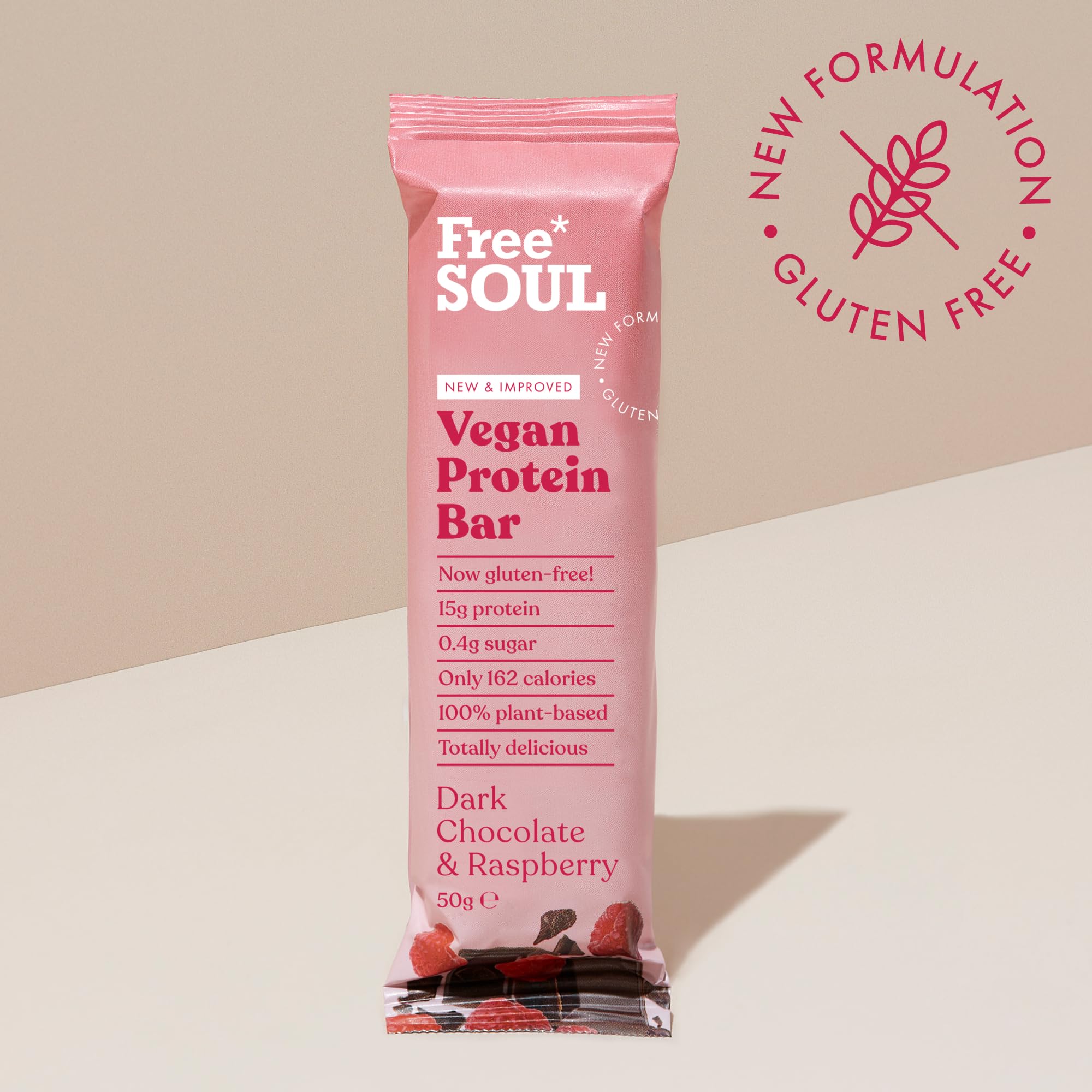 Free Soul Vegane Proteinriegel 12 x 50 g | Pflanzlicher Schokoladen-Protein-Snack | Proteinreich, zuckerarm 4