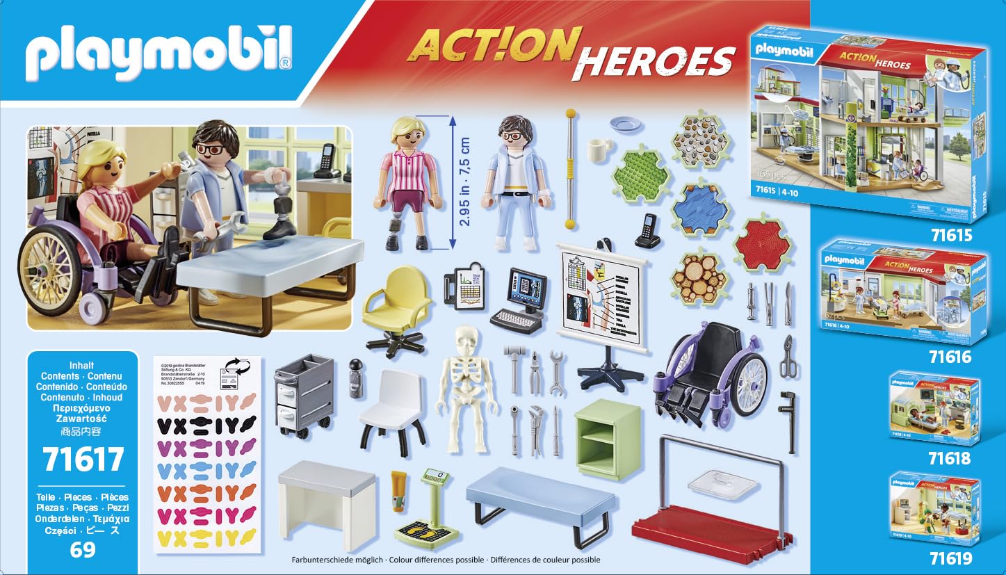 Playmobil 71617 Action Heroes Orthopedics Playset - Caring Treatment Role Play for Kids 4+ 11