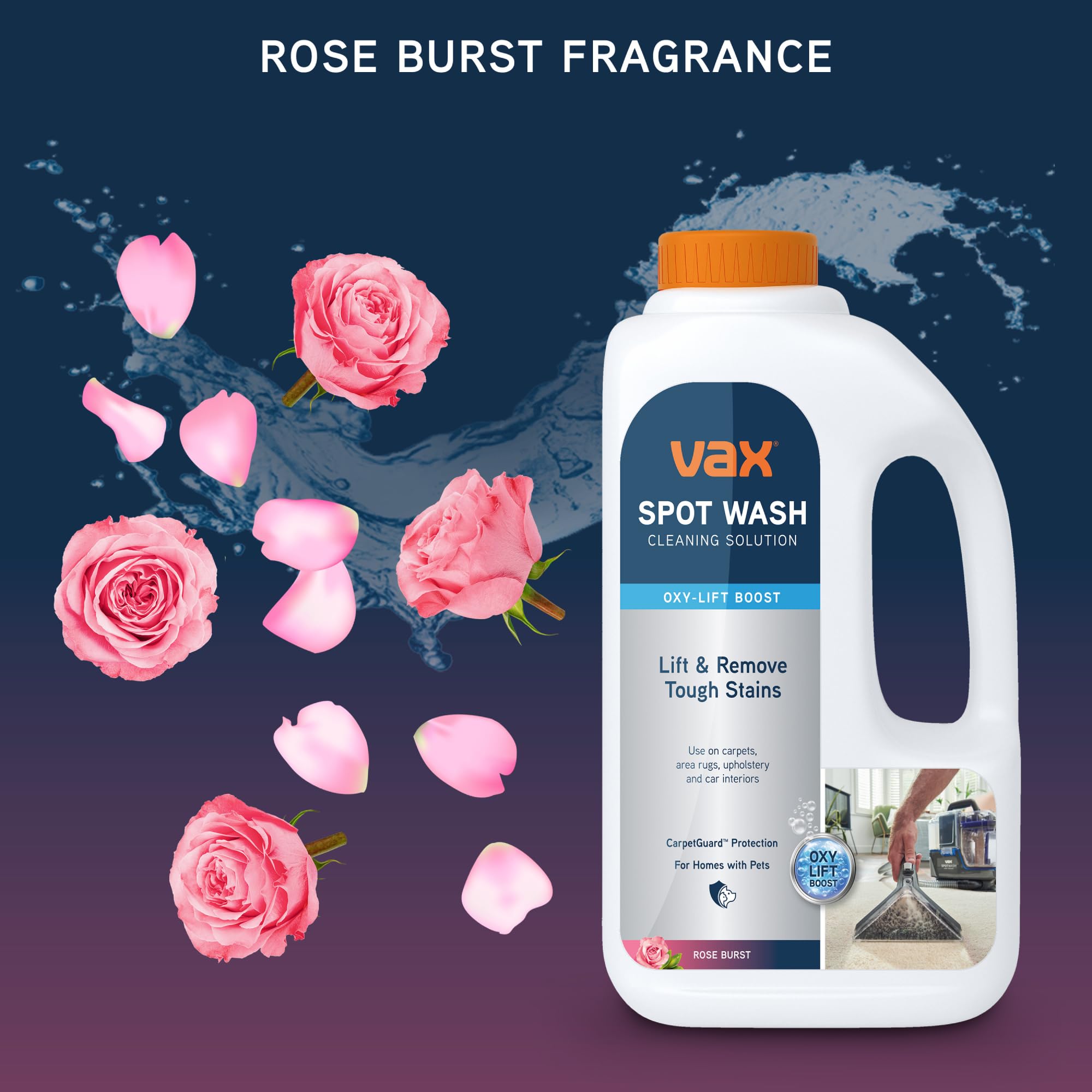 Vax Oxy-Lift Carpet Machine Detergent - 1L | Stain Prevention | Odour Neutralising 7