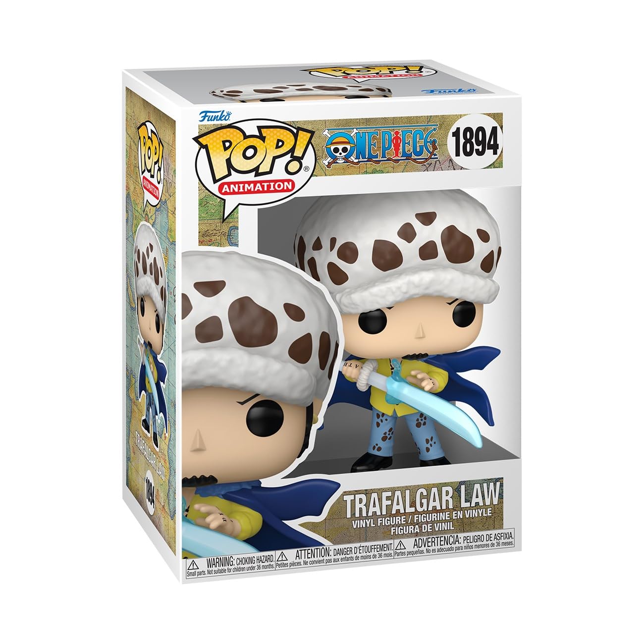 Funko Pop! Animation: One Piece - Trafalgar D. Water Law with Blue Anesthesia Vinyl Figure