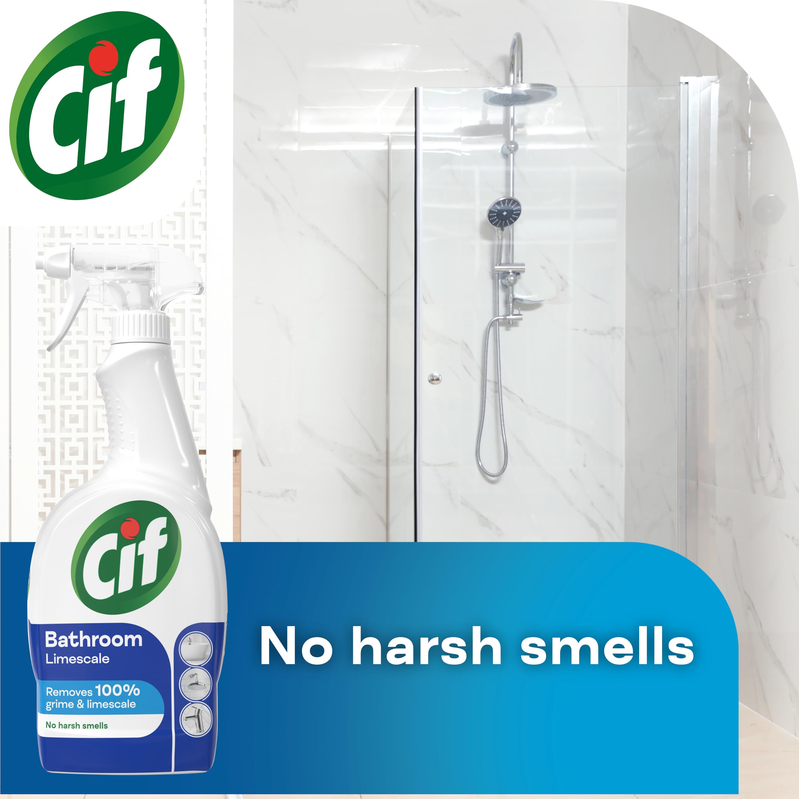 Cif Cleanboost Bathroom Spray - 100% Dirt & Limescale Removal | Streak-Free Shine | 700 ml 3