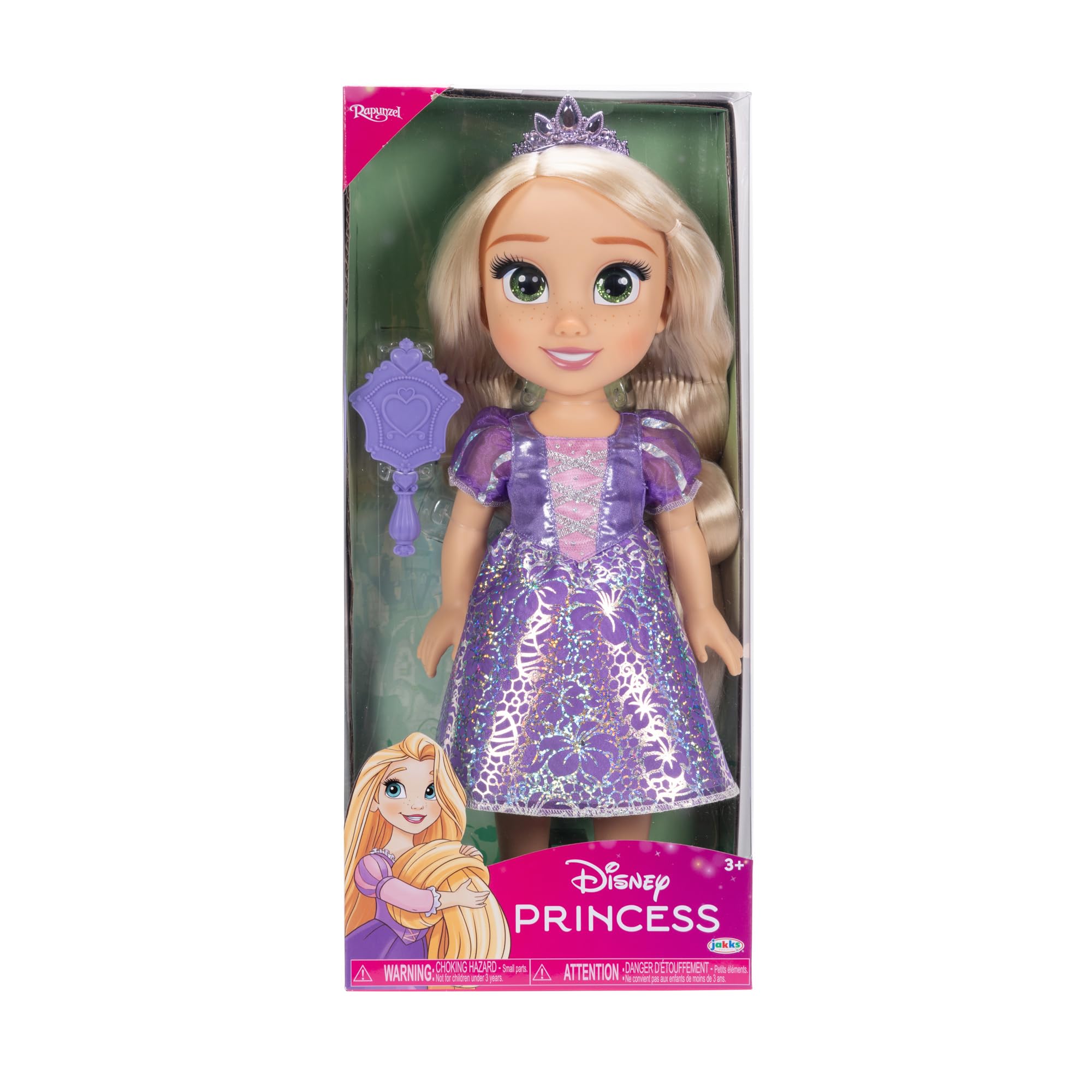 Disney Princess Rapunzel Fashion Doll - 14”/35cm Tall, Platinum Holofoil Dress, Articulated | Ages 3+