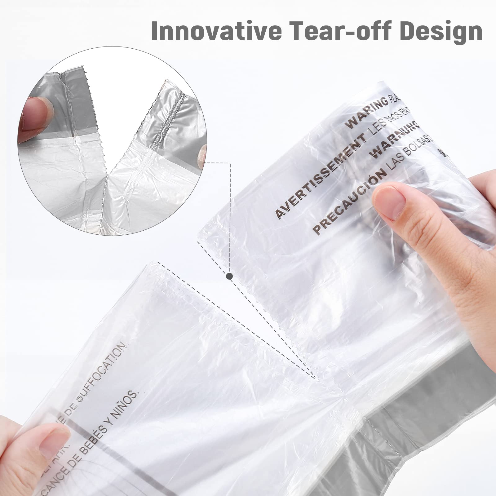 ELPHECO 180-Pack 15L Drawstring Bin Bags - Tear Resistant Trash Liners for Home, Bathroom, Kitchen & Office 4