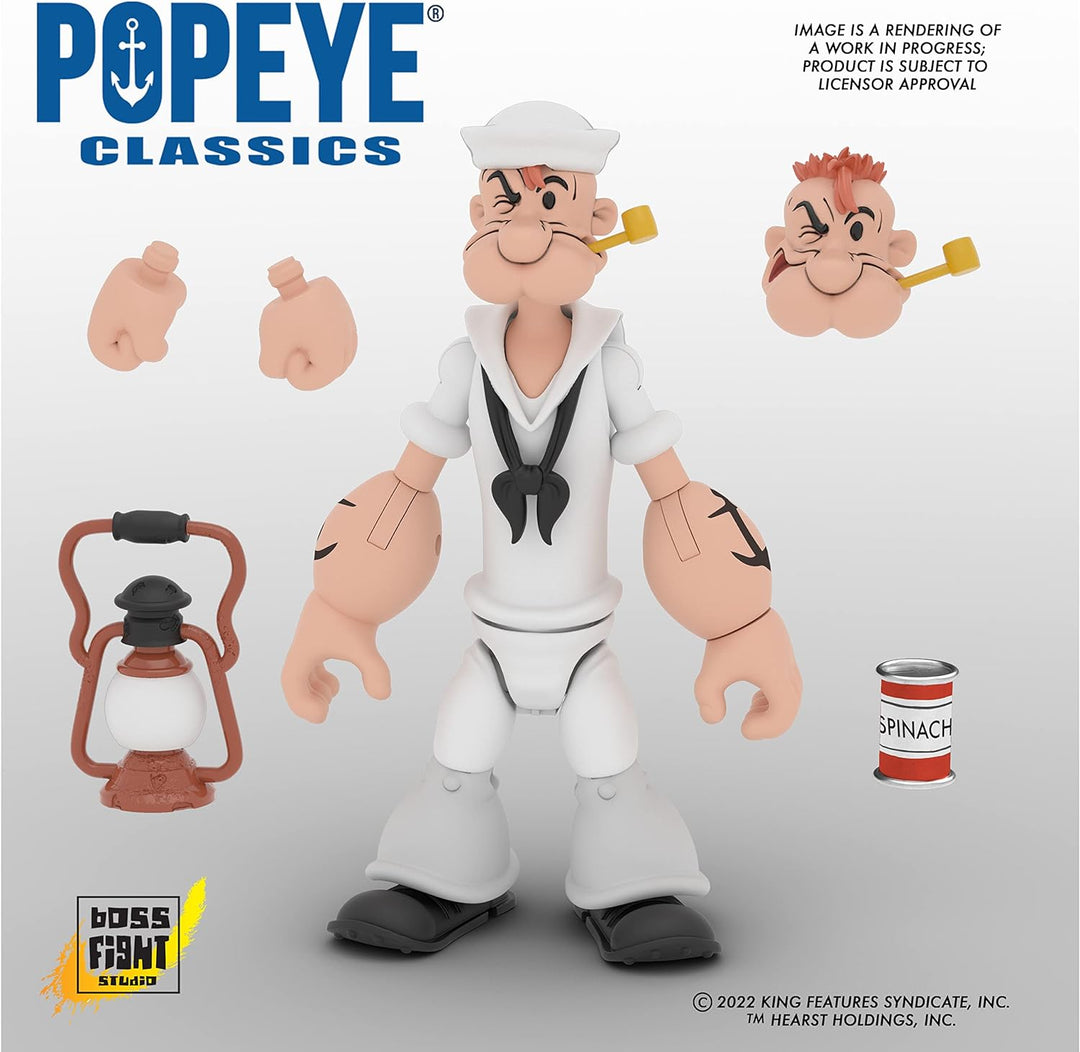 Boss Fight Studio - Popeye Classics Wv 2 - Popeye White Sailor Suit 1/12 Scale A
