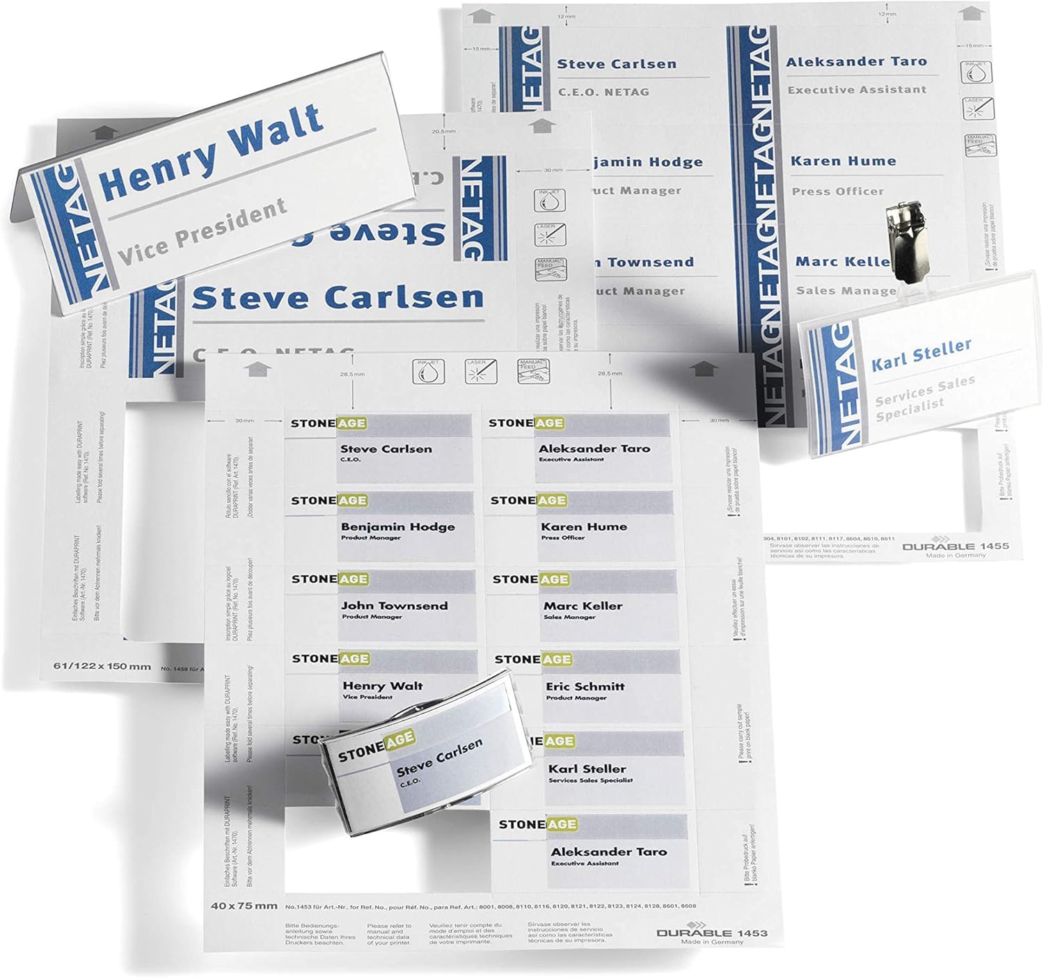 Durable Badge Inserts - 54 x 90 mm Printable Name Tags | Pack of 200 | Compatible with Inkjet & Laser Printers 6