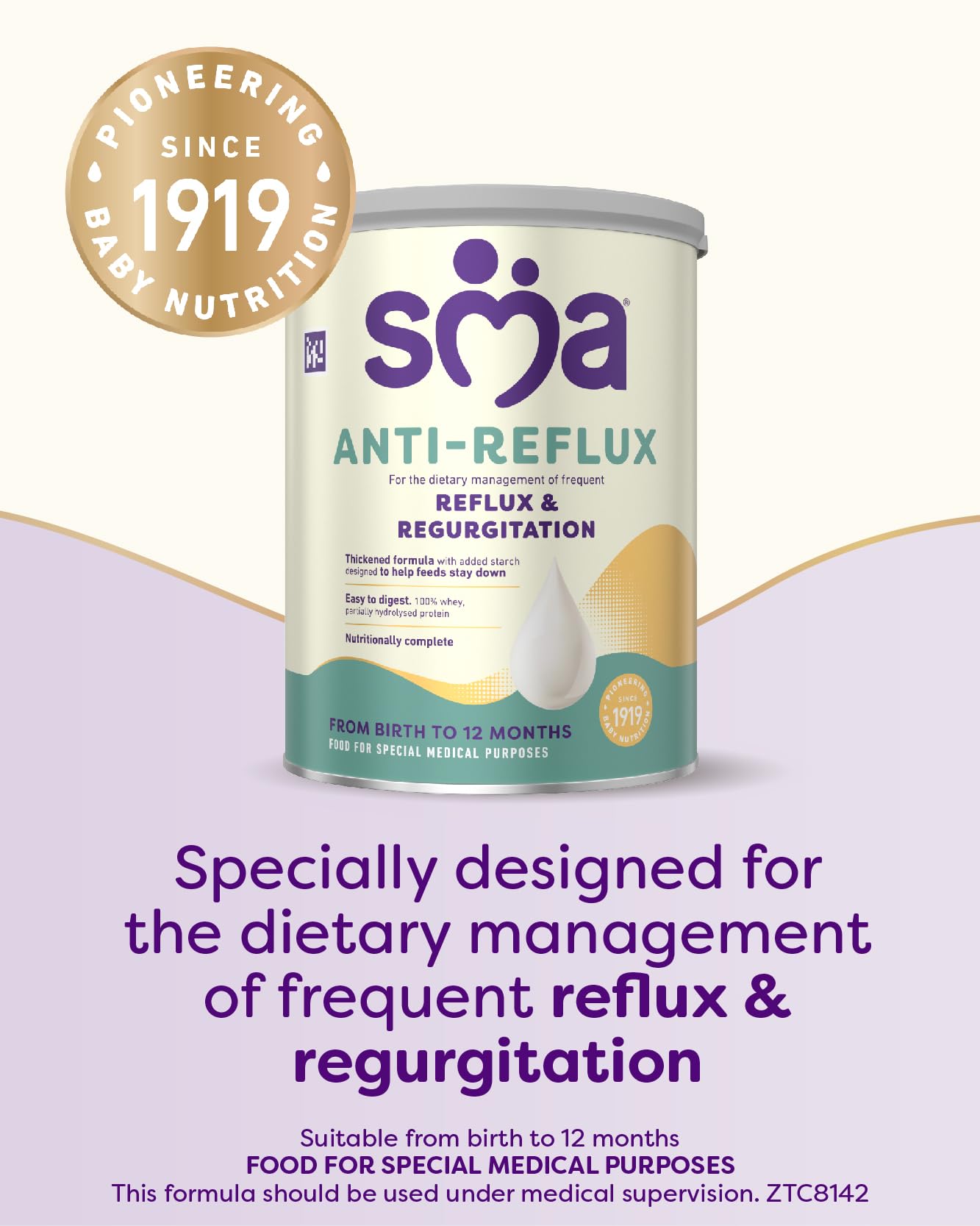 SMA Anti Reflux Baby Milk Powder Formula, From Birth, 800g (Pack of 1) 4