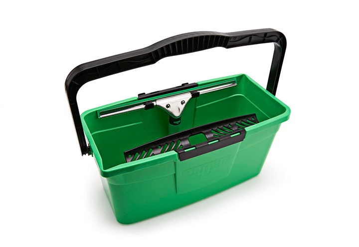 Unger QB12B Window Cleaning Bucket 12L with Sieve, Tool Holder & Measuring Scale