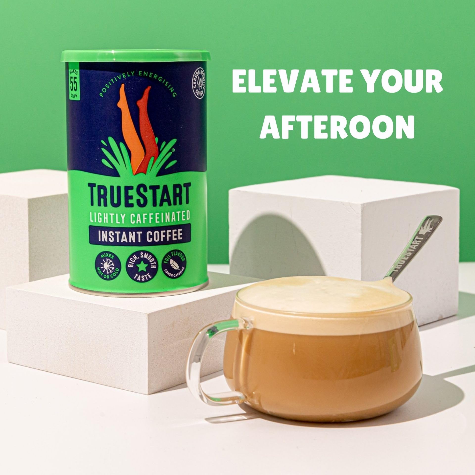 TrueStart – Instantkaffee in Barista-Qualität mit leichtem Koffeingehalt (100 g) 4