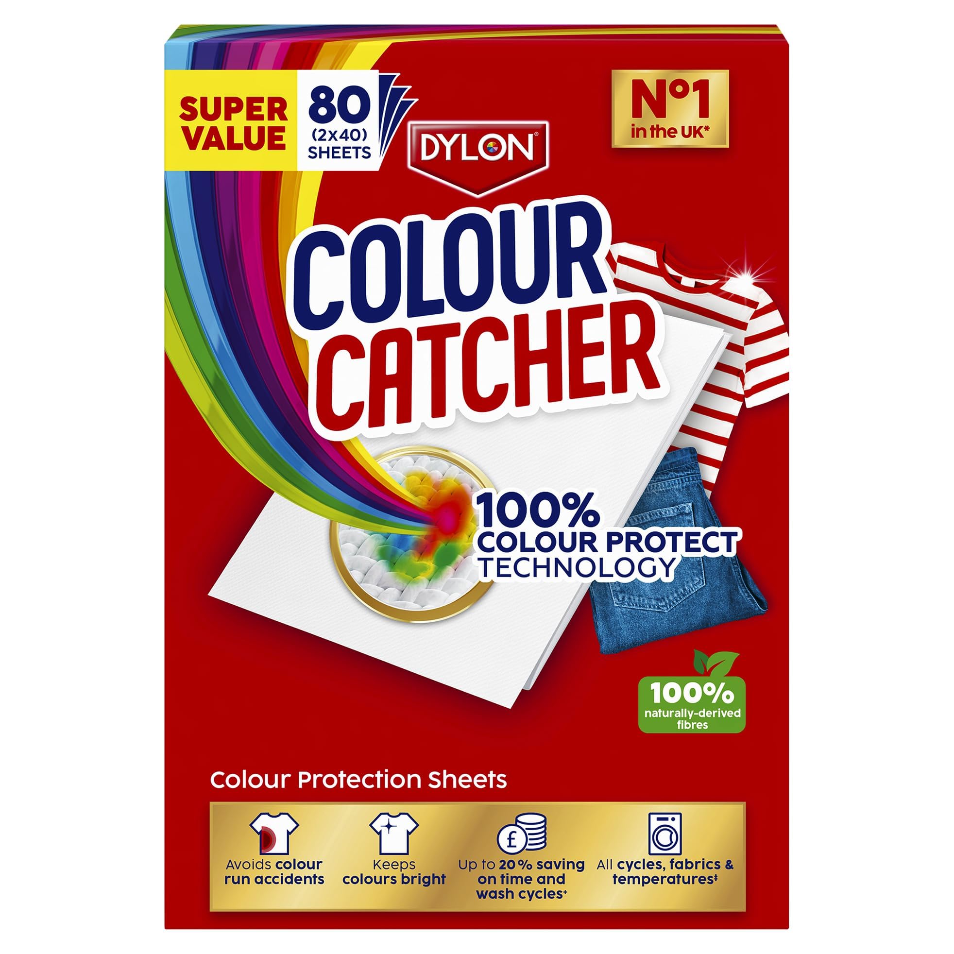 Colour Catcher Colour Protection Sheets - Prevents Colour Run | 80 Sheets 1