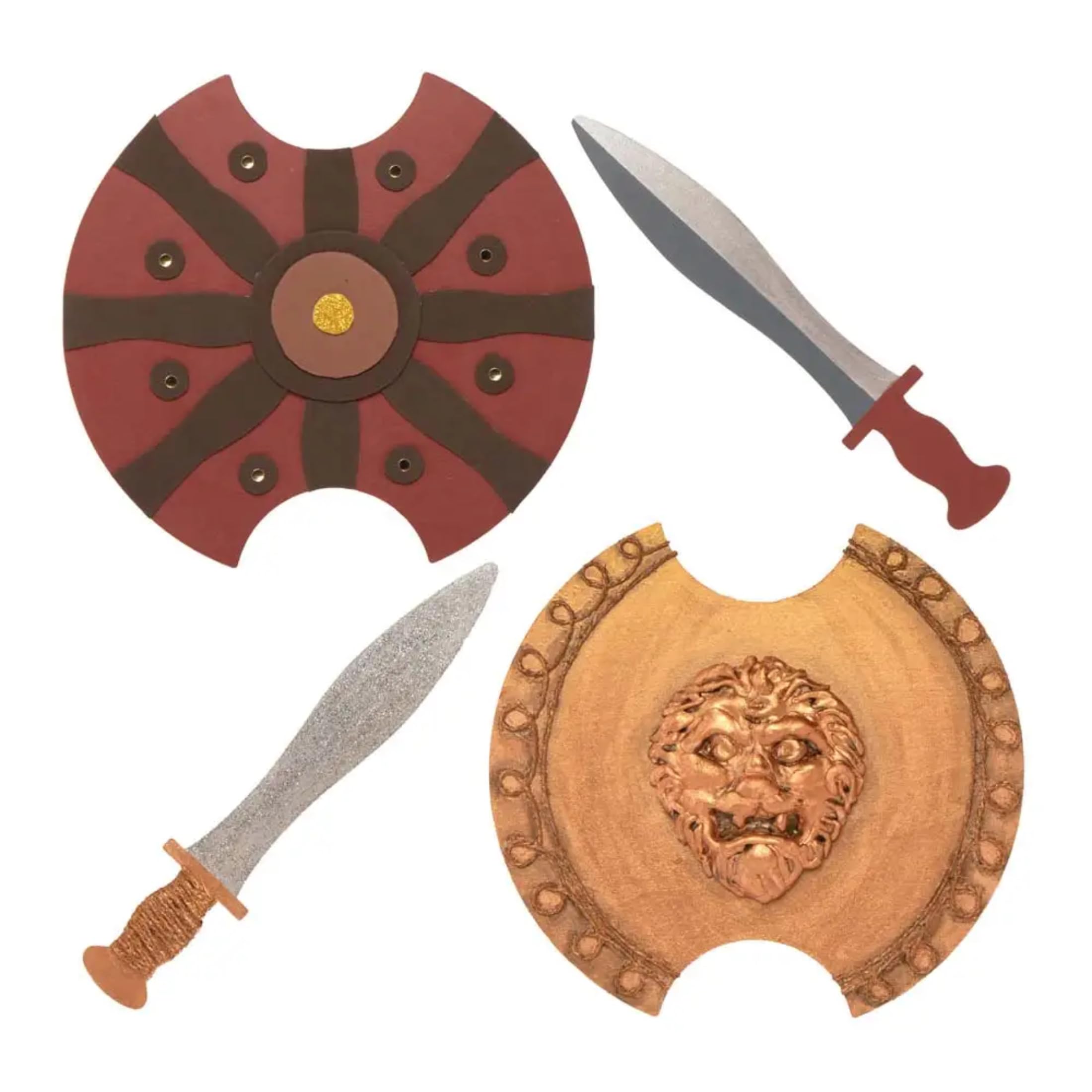 Baker Ross Gladiator Wooden Swords and Shields Craft Kit - Pack of 2 | Ages 3+ | Wood Material 3
