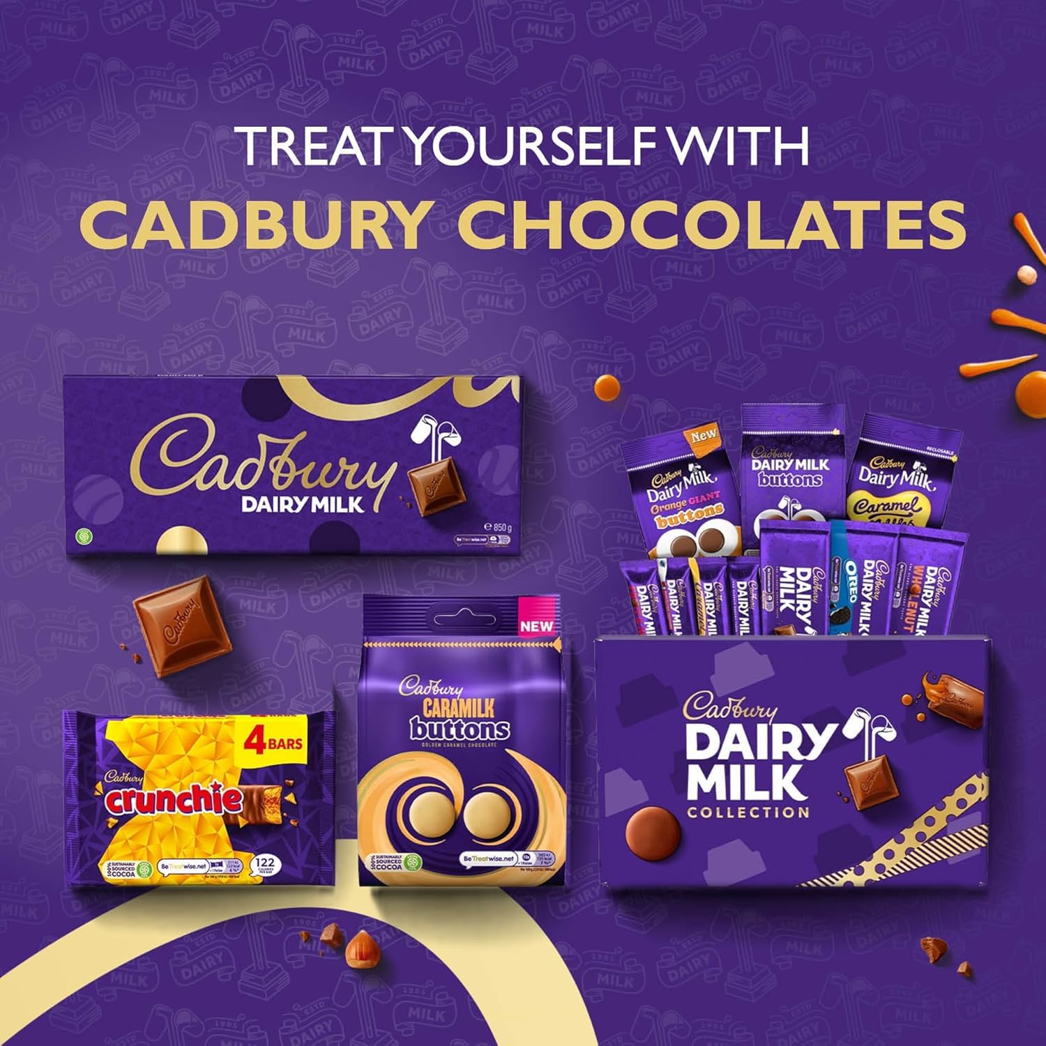 Cadbury Eclairs Chocolate Bag - Chewy Caramel with Milk Chocolate Centres | 110g 5
