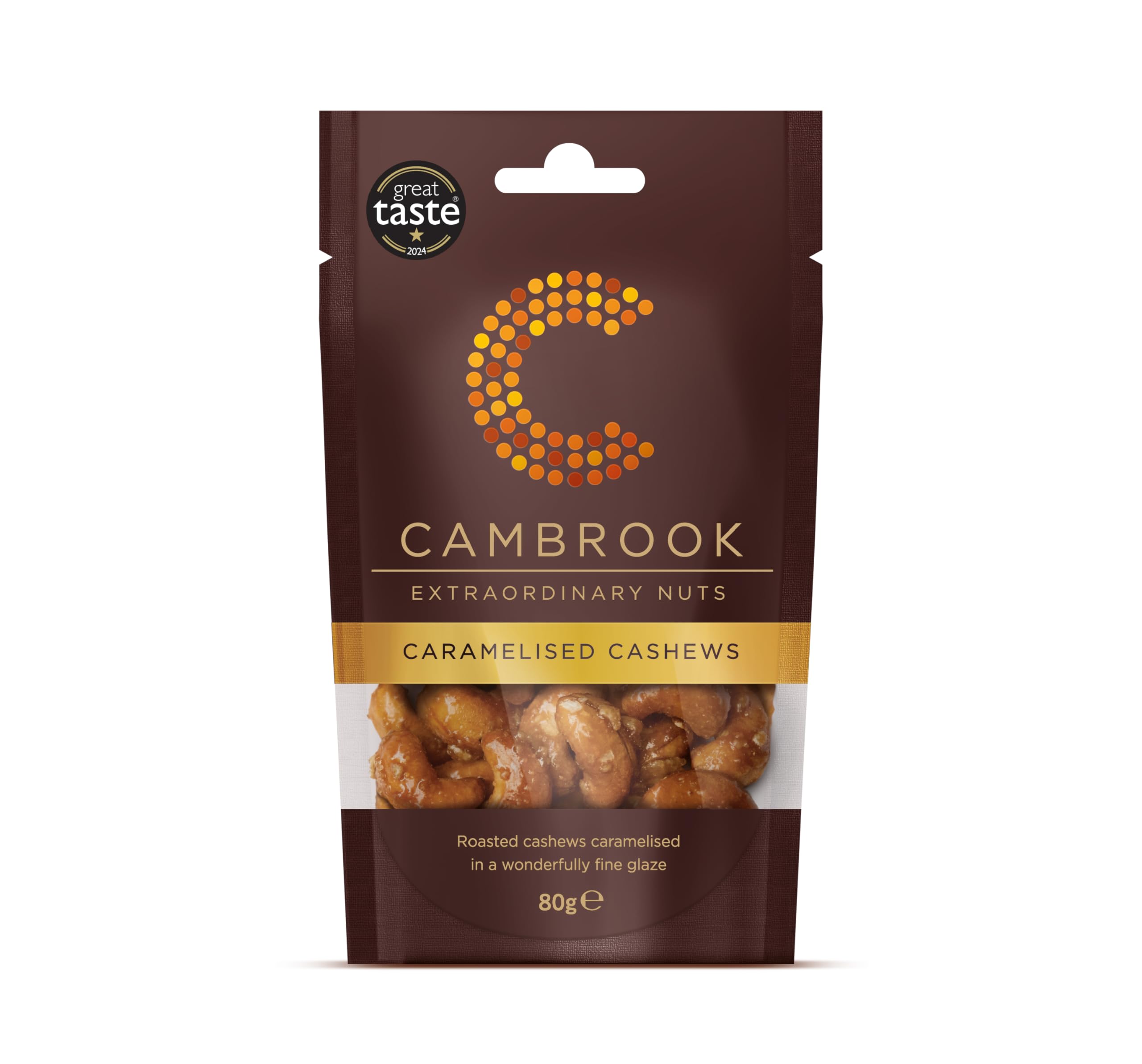 Cambrook Caramelised Cashews - Roasted & Glazed | 80g Bag 1
