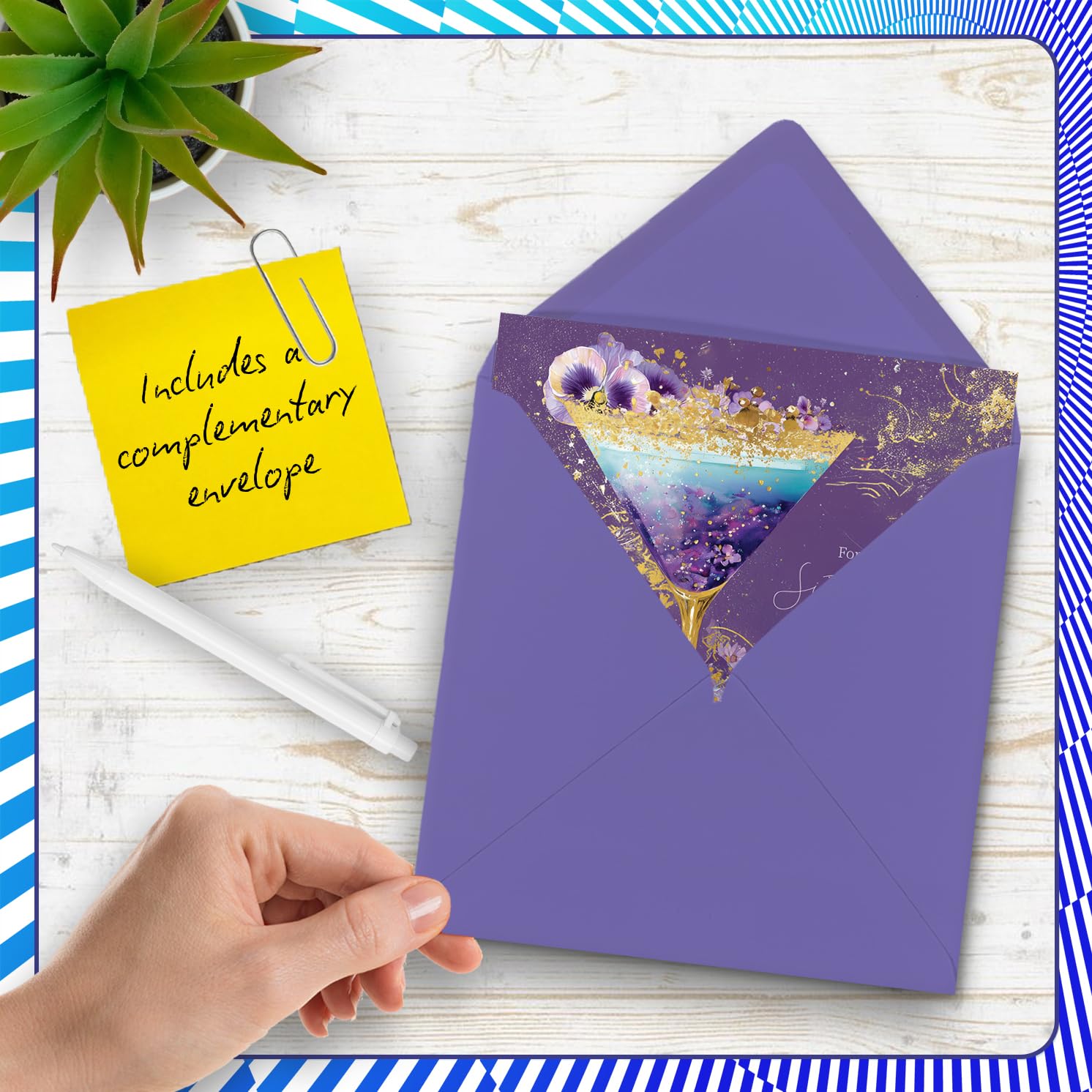Stuff4 Gold Sister in Law Birthday Card - Golden Cocktail Design | 145mm x 145mm 5