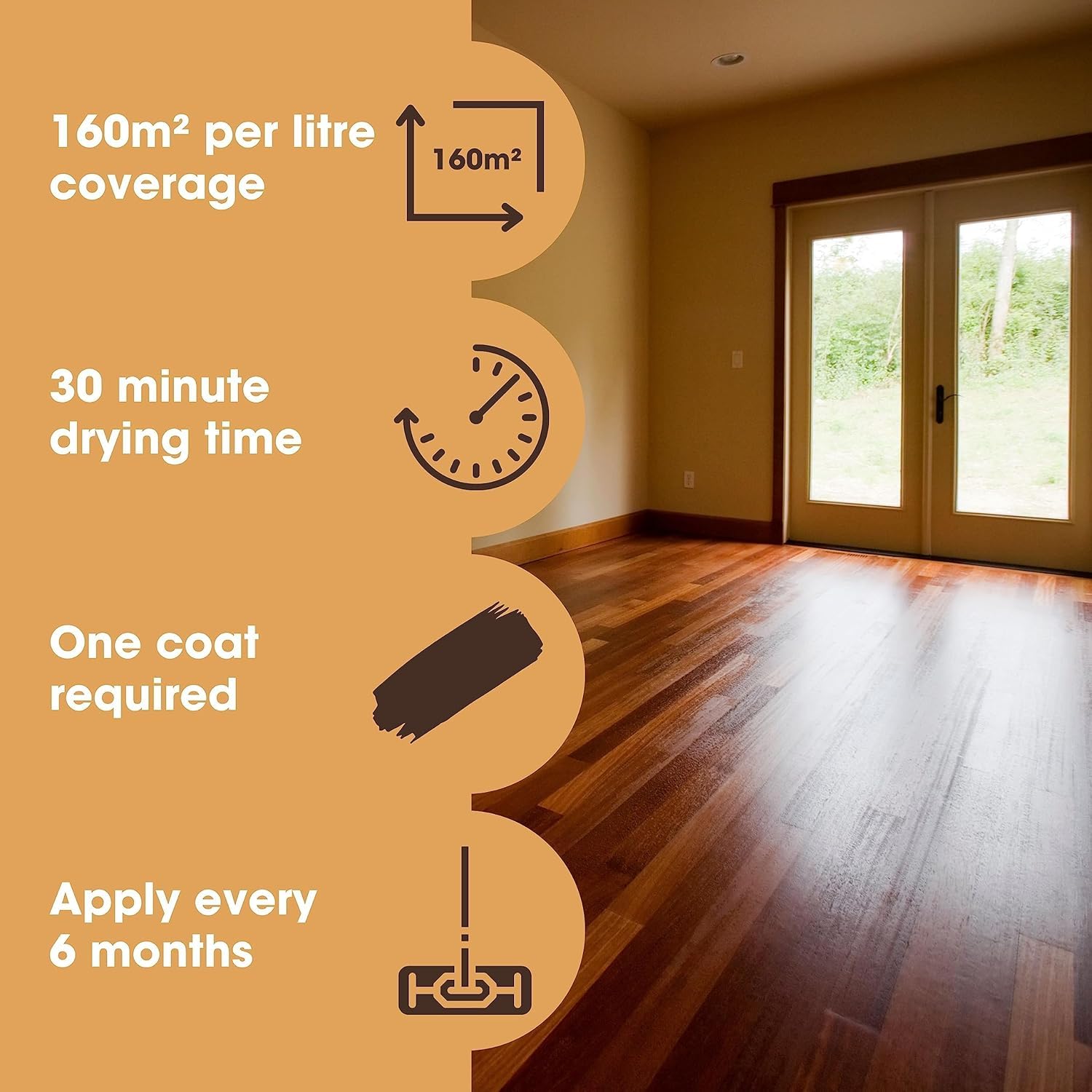 Furniture Clinic Wood Floor Polish - Glossy Finish & Stain Protection | 500ml Liquid 6