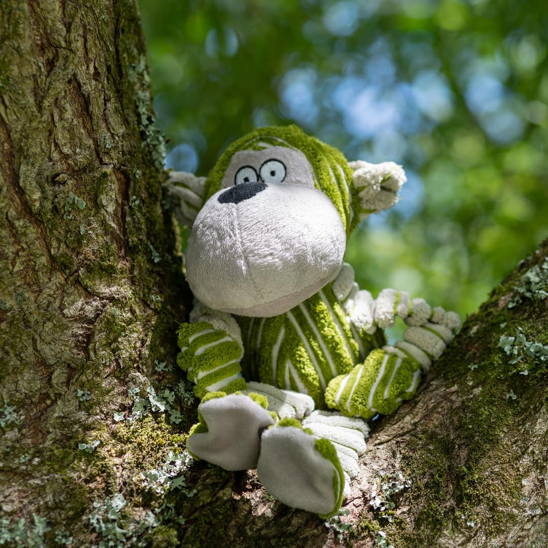 Petface Chubby Chimp Plush Dog Toy - Green | Soft & Durable Material | Lightweight & Portable 4