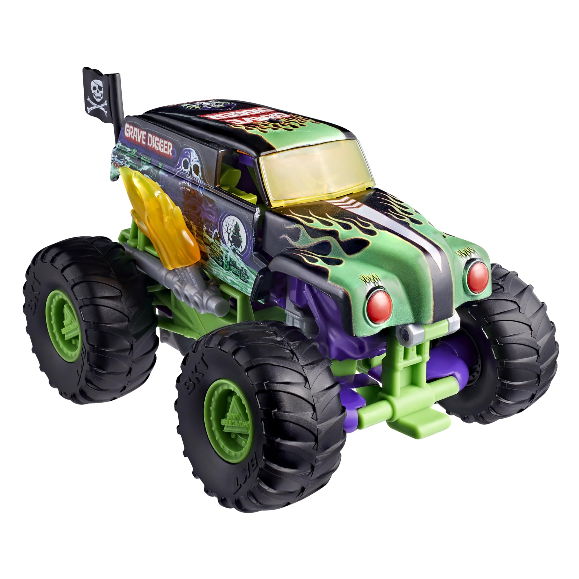 Transformers x Monster Jam Grave Digger (Grim) Leader Class Action Figure - 23.5 cm, Ages 8+ 5