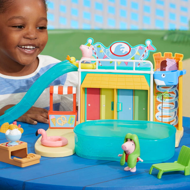 Peppa Pig Waterpark Playset - 2-Sided Playset with Figures & Accessories for 3+