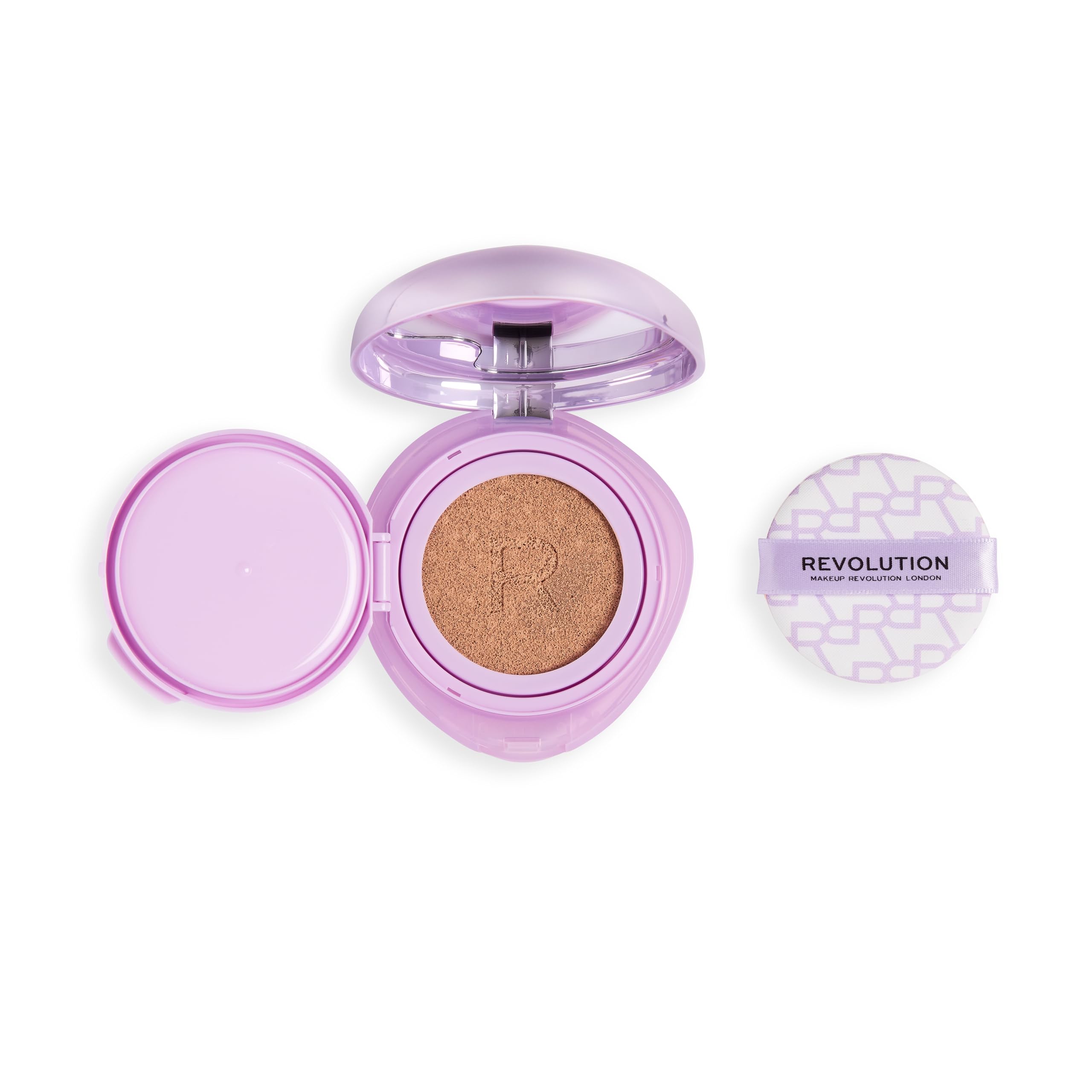 Revolution Beauty London Superdewy Cushion Foundation - Buildable Coverage | Hydrating Finish | Medium Tan Cool 2