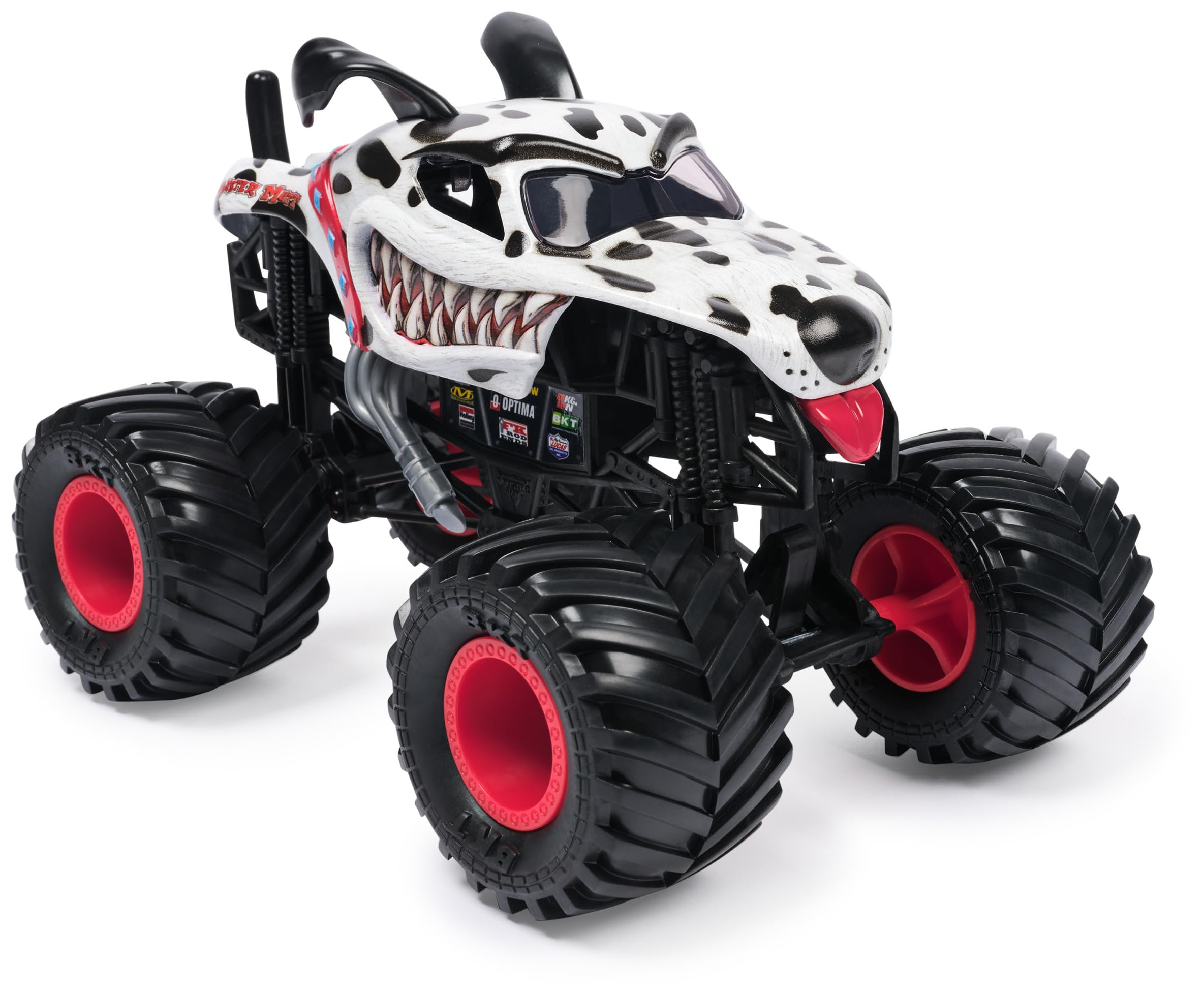 Monster Jam Dalmatian 1:24 Scale Die-Cast Monster Truck | Working Suspension | Rubber BKT Tires 1