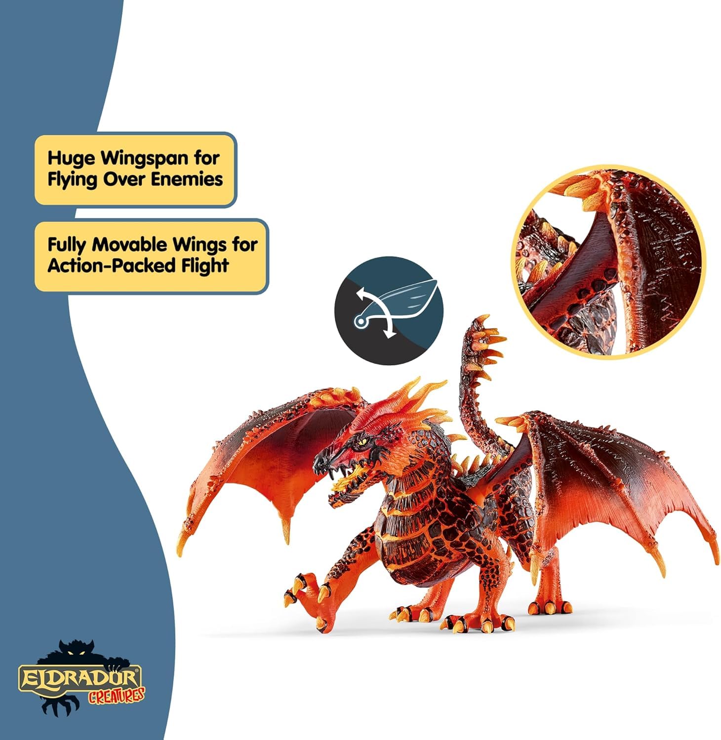 Schleich Eldrador Creatures Lava Dragon Toy - Movable Wings, Ages 7+ | 70138 5