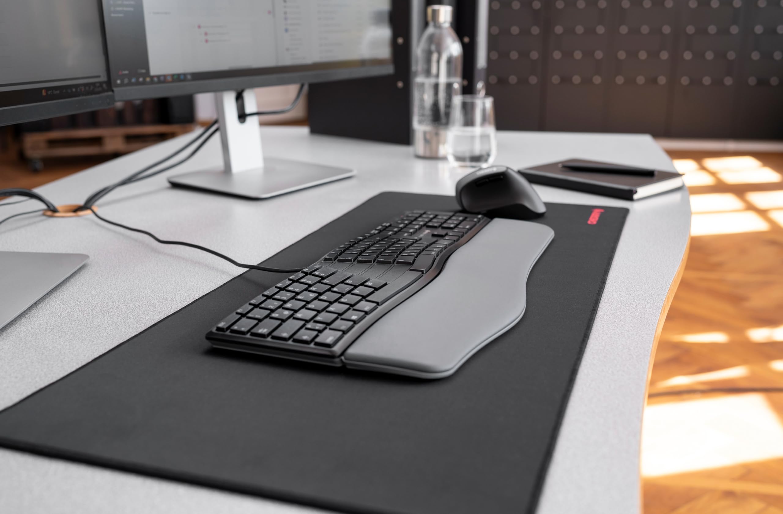 CHERRY KC 4500 ERGO Ergonomic Wired Keyboard - Padded Palm Rest | UK Layout | Black 2